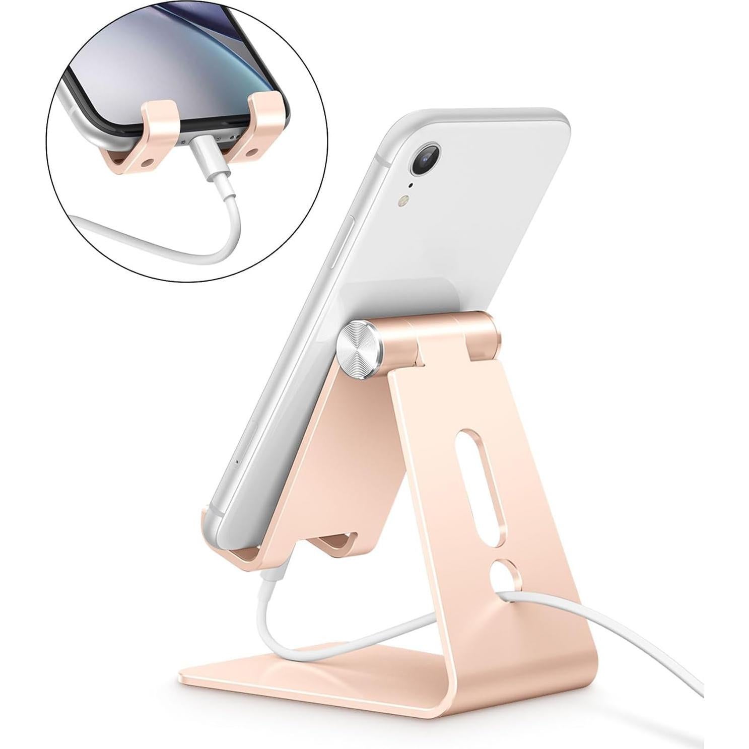 Soporte Ajustable para Teléfono OMOTON C2 Aluminio Dorado