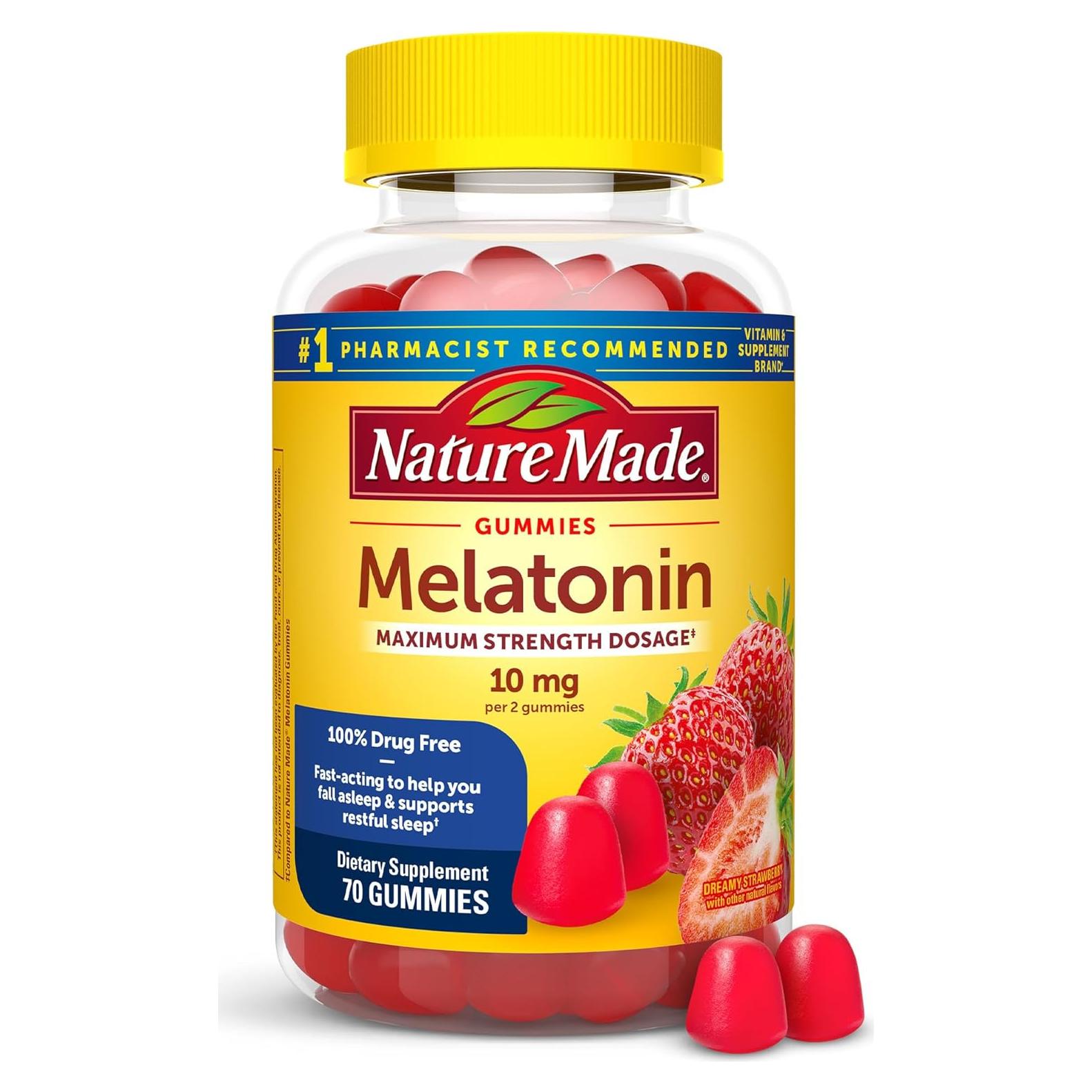 Gominolas de Melatonina 10mg Nature Made - 70 Unidades
