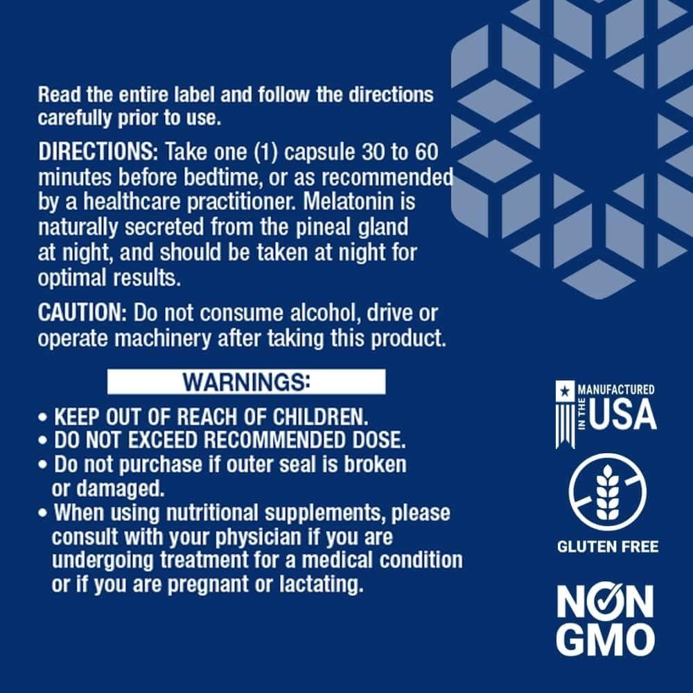 Melatonina Life Extension 300 mcg 100 cápsulas vegetarianas