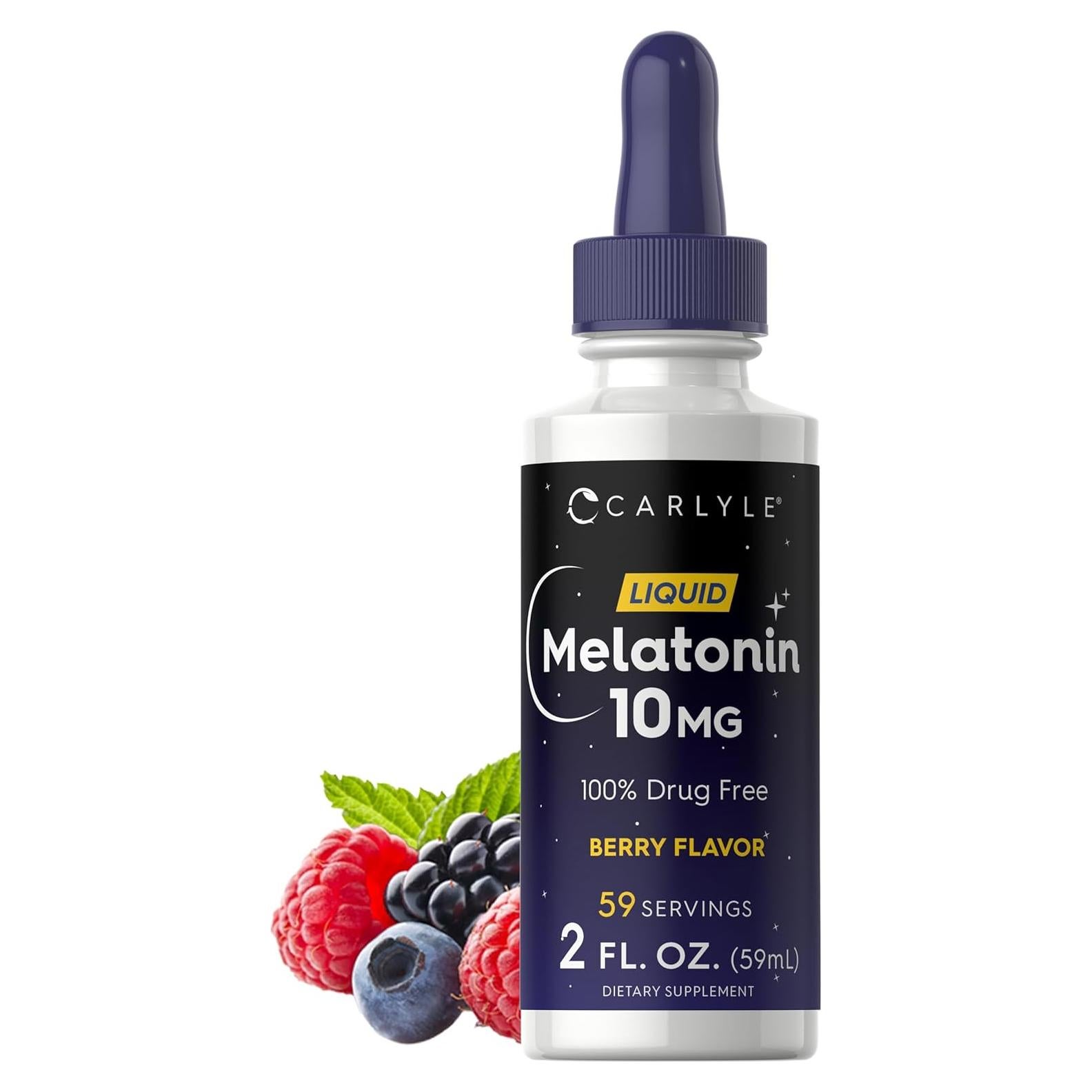 Melatonina Líquida 10mg Carlyle 60ml Sabor Baya Vegetariana