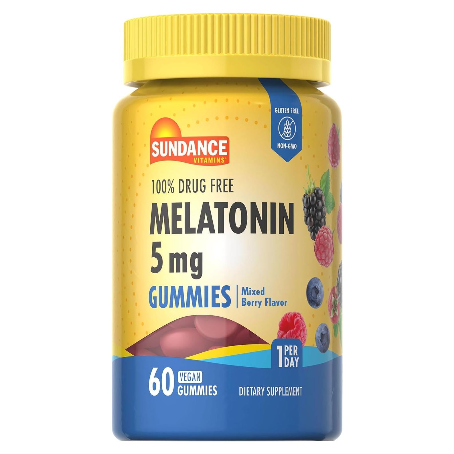 Gomitas de Melatonina Sundance 5mg - 60 Unidades Sabor Frutas