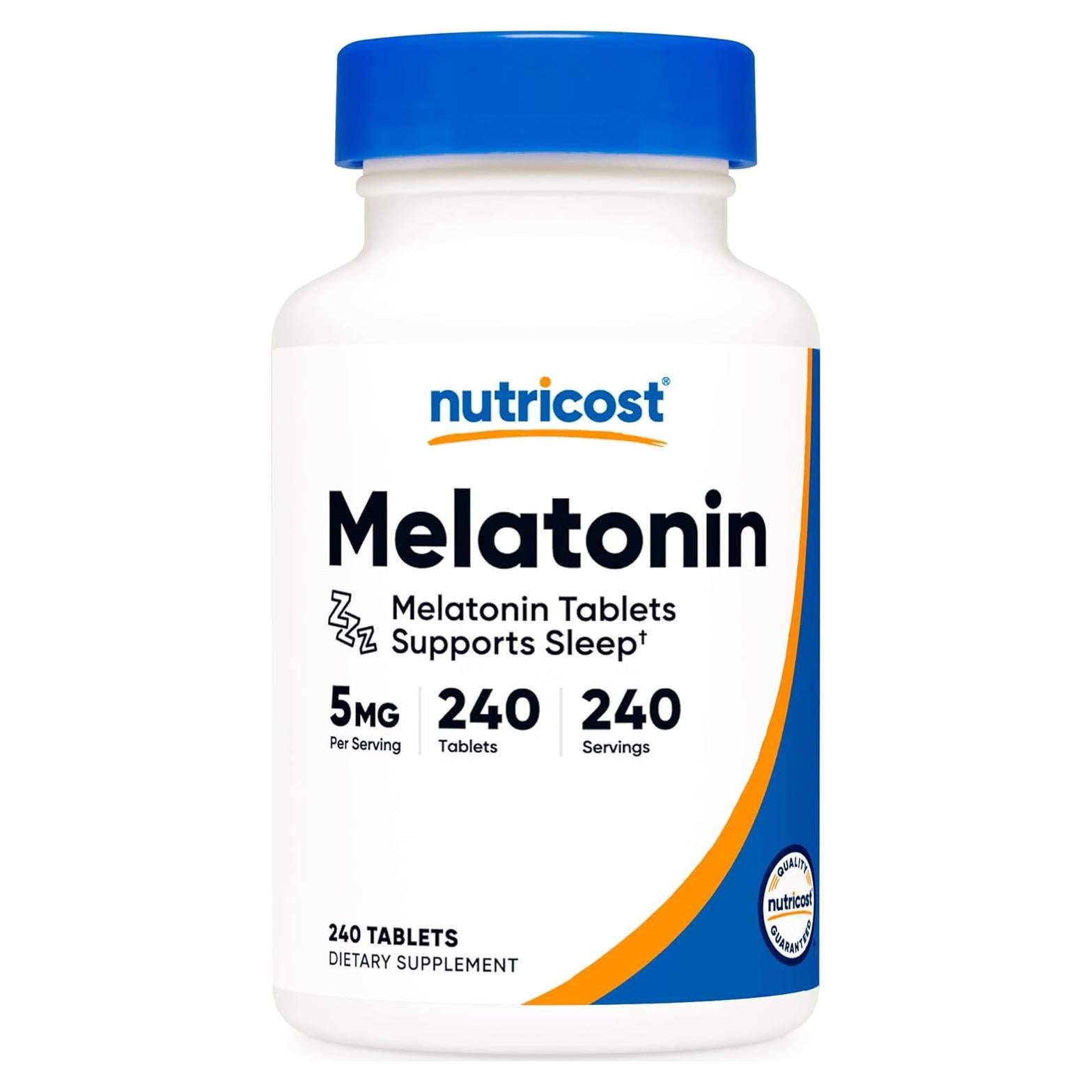 Melatonina 5mg Nutricost - 240 Tabletas Sin Gluten