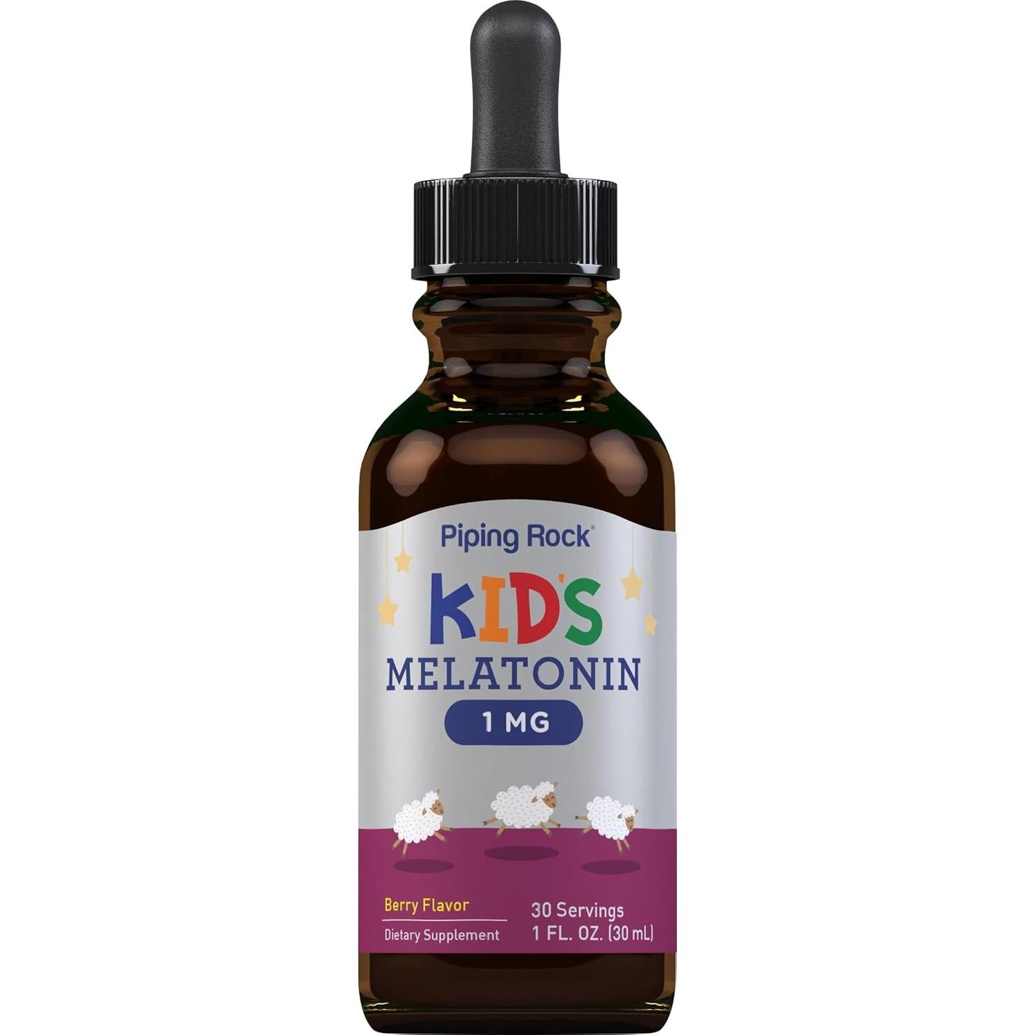 Melatonina Líquida para Niños Piping Rock 30 ml Sabor Baya