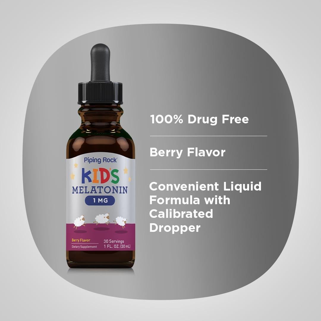 Melatonina Líquida para Niños Piping Rock 30 ml Sabor Baya