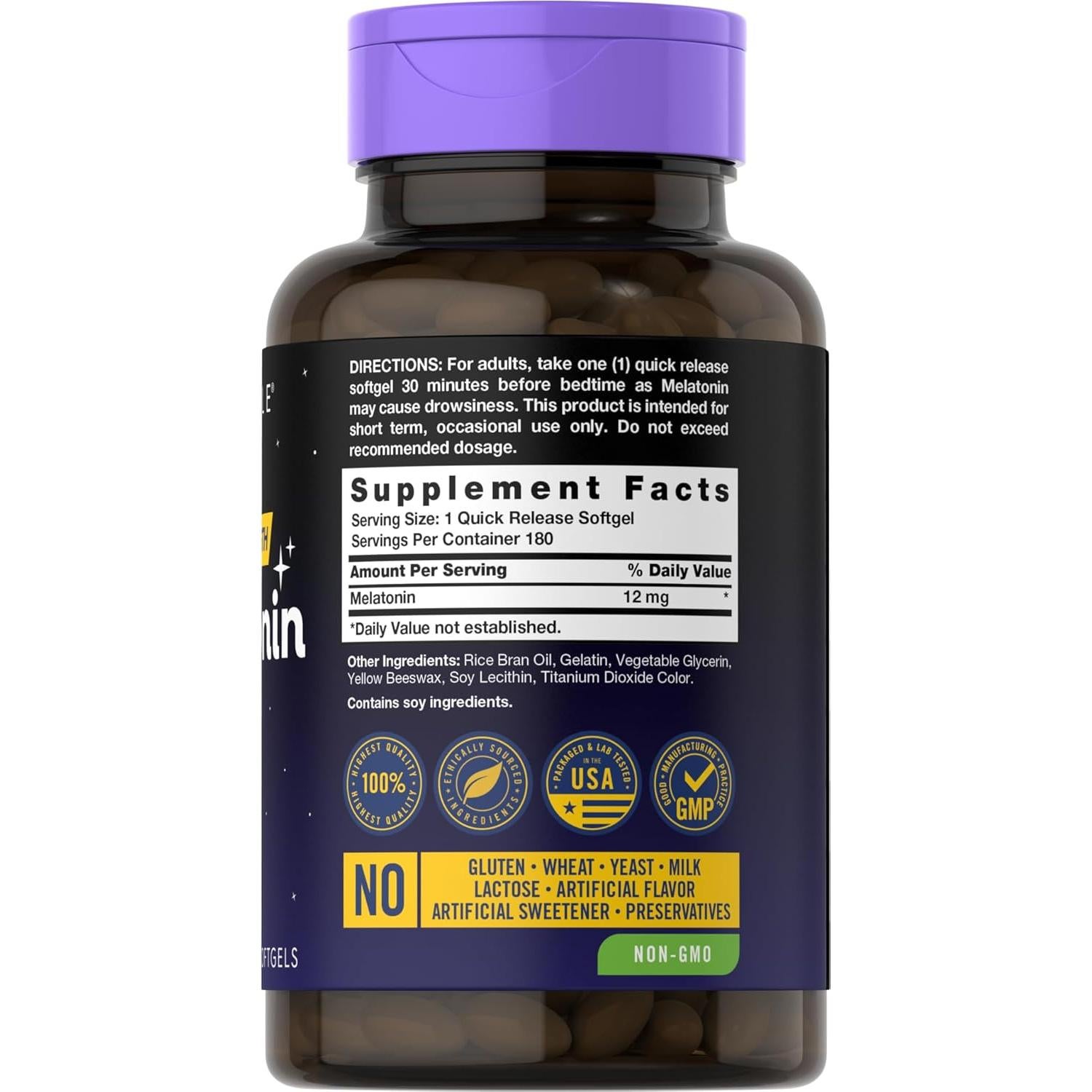 Cápsulas Blandas de Melatonina 12 mg Carlyle - 180 Unidades