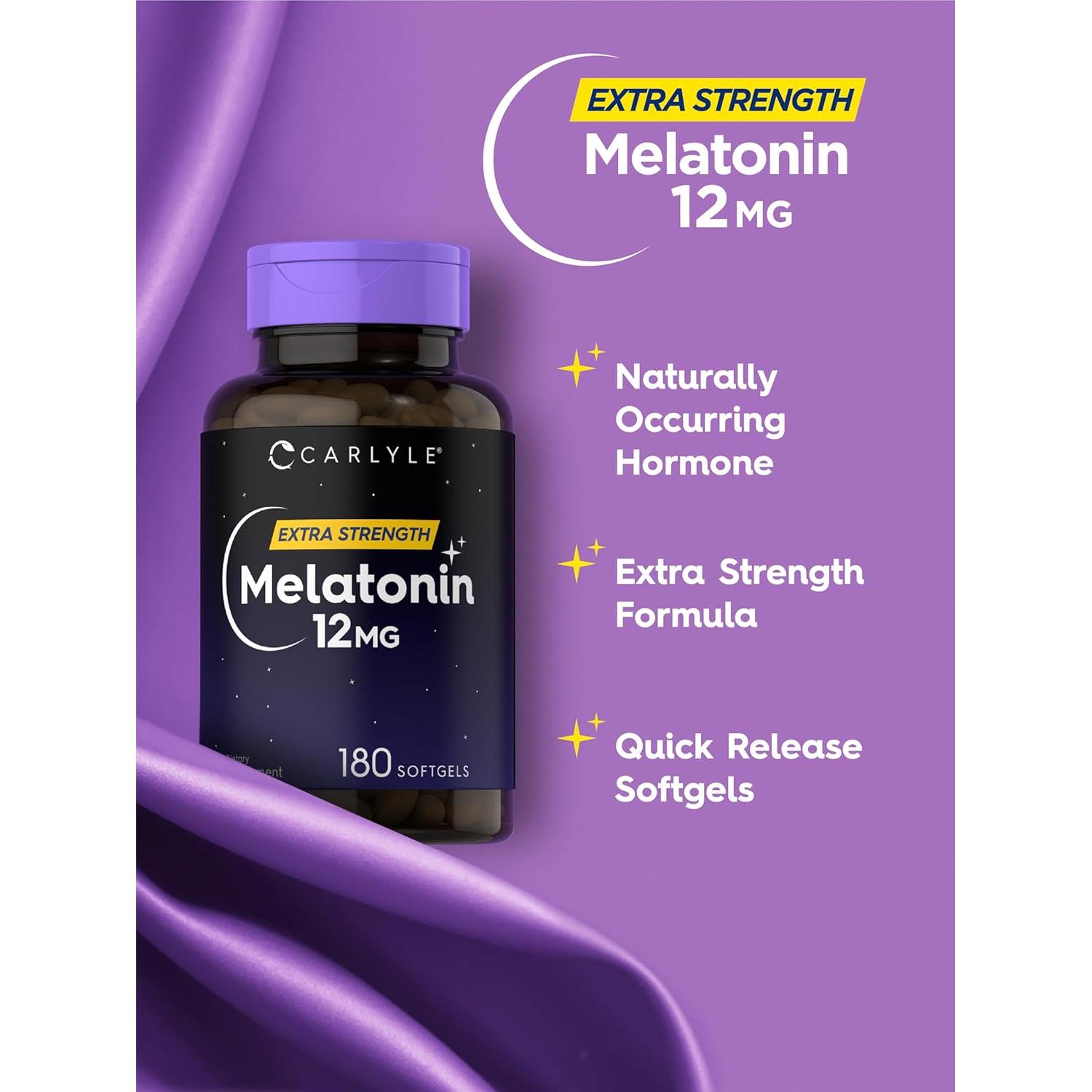 Cápsulas Blandas de Melatonina 12 mg Carlyle - 180 Unidades