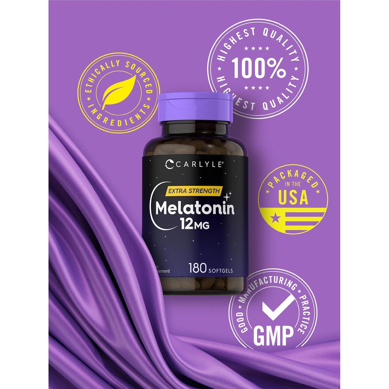 Cápsulas Blandas de Melatonina 12 mg Carlyle - 180 Unidades