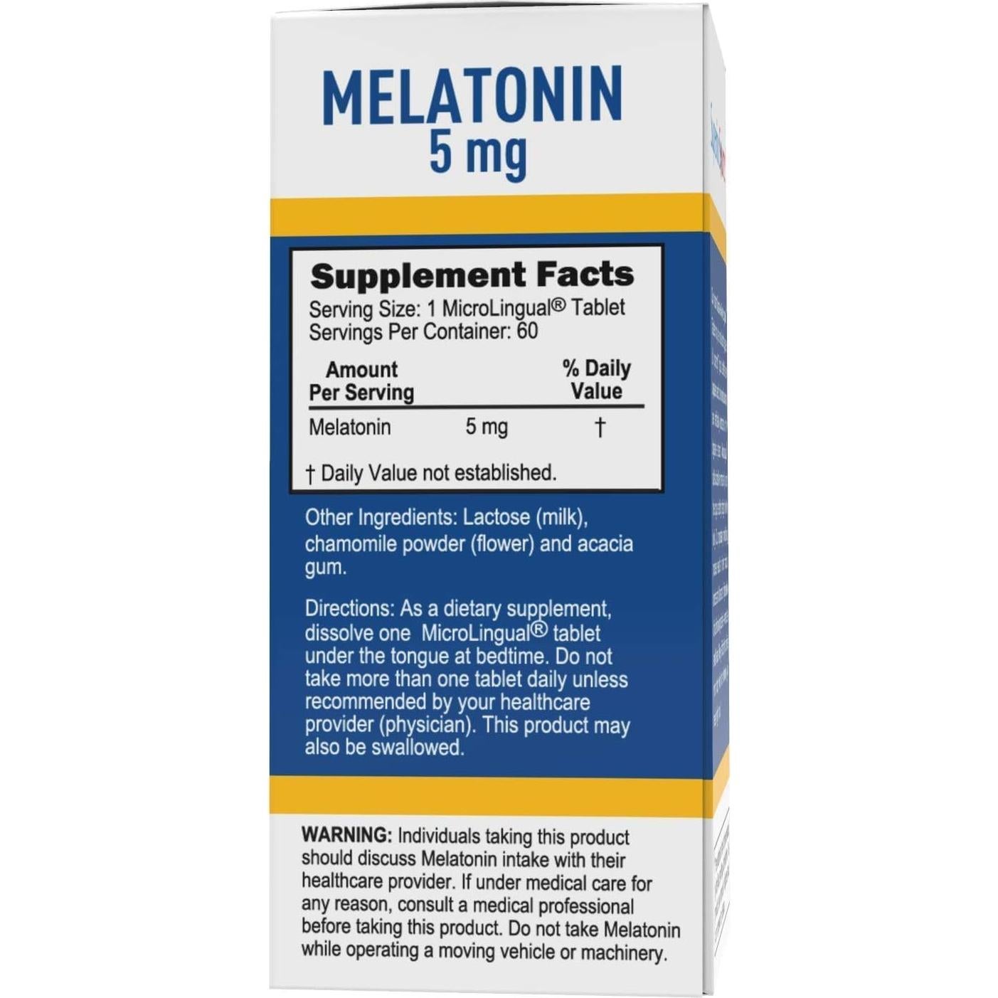 Melatonina 5 mg Superior Source - 60 Tabletas Sublinguales
