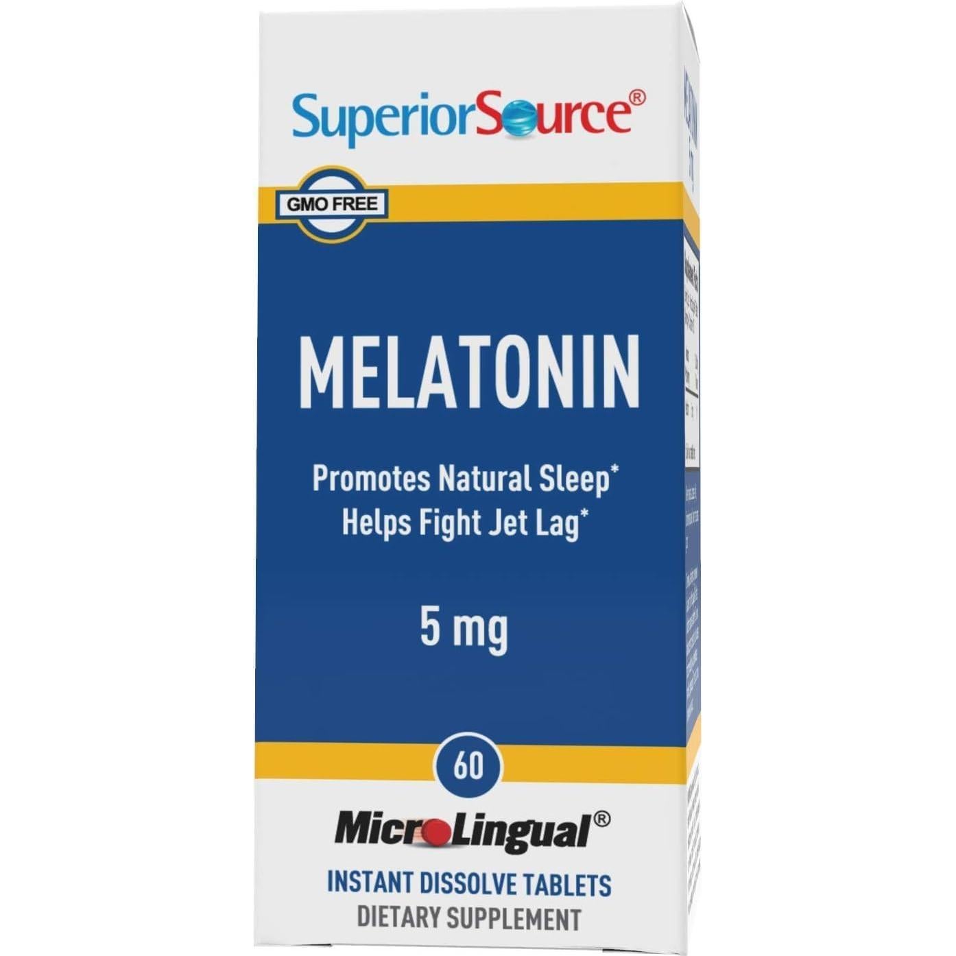 Melatonina 5 mg Superior Source - 60 Tabletas Sublinguales