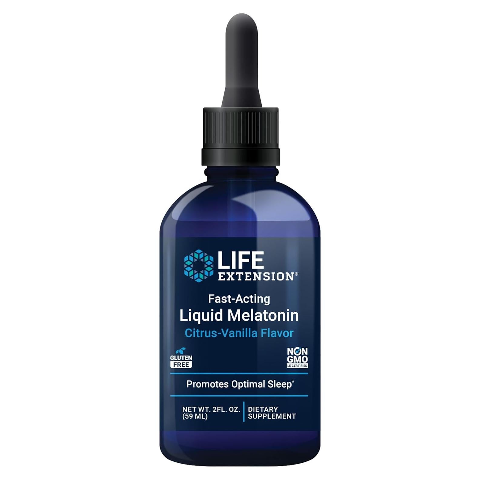 Suplemento de Melatonina Líquida Life Extension 3 mg - 59 ml