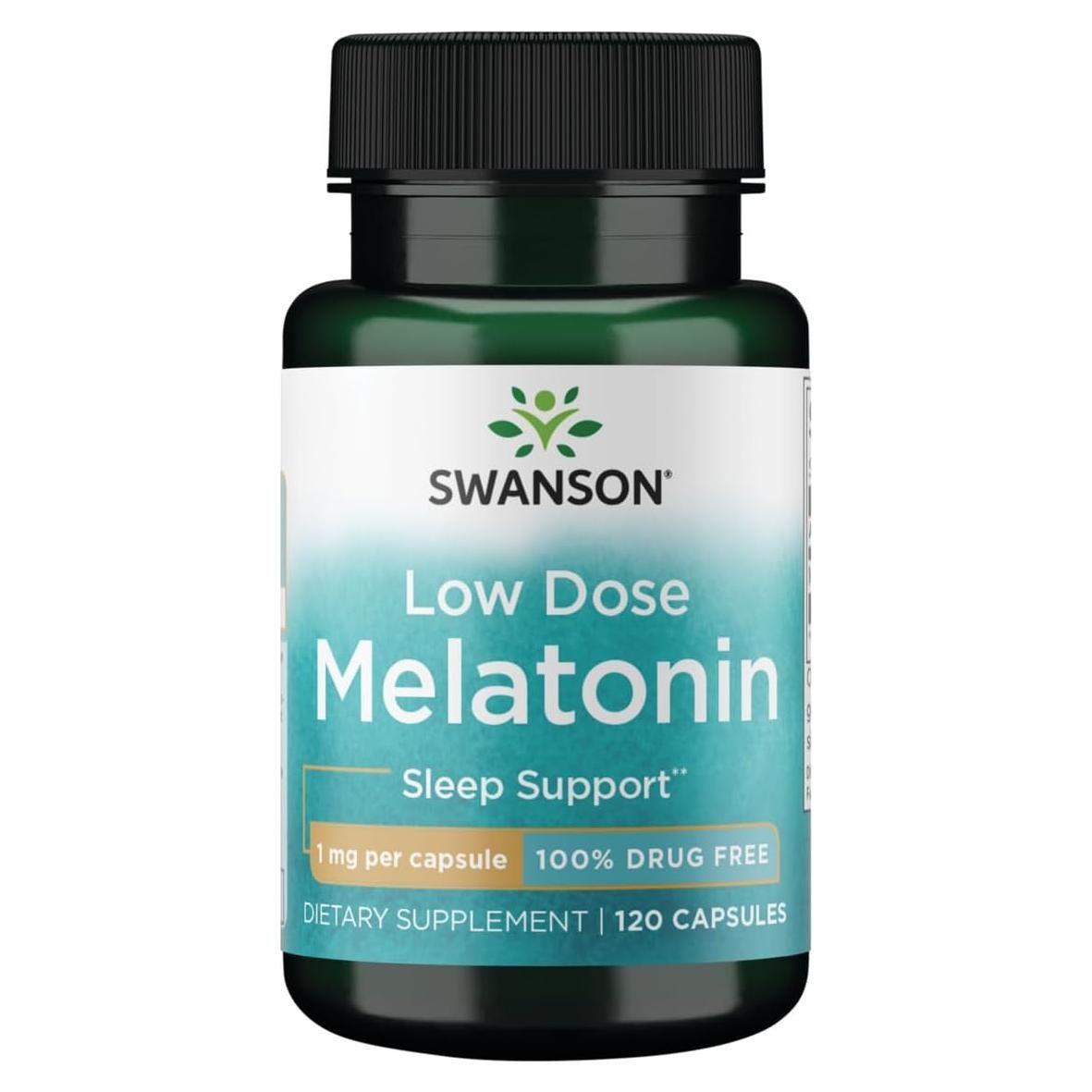 Swanson Melatonina 1mg - Suplemento Herbal 120 Cápsulas