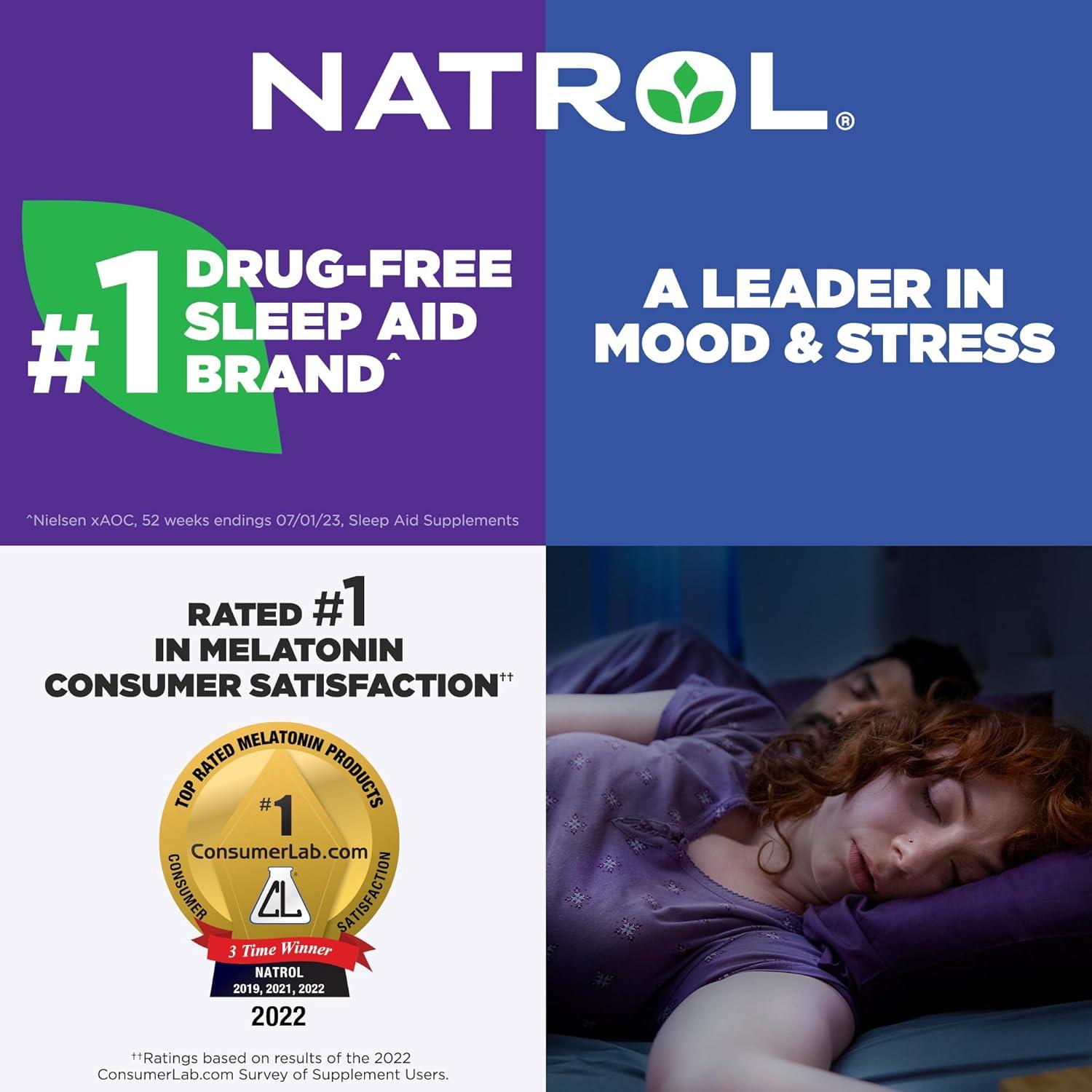 Natrol Melatonina 10 mg Rápida Disolución 200 Tabletas Sabor Fresa