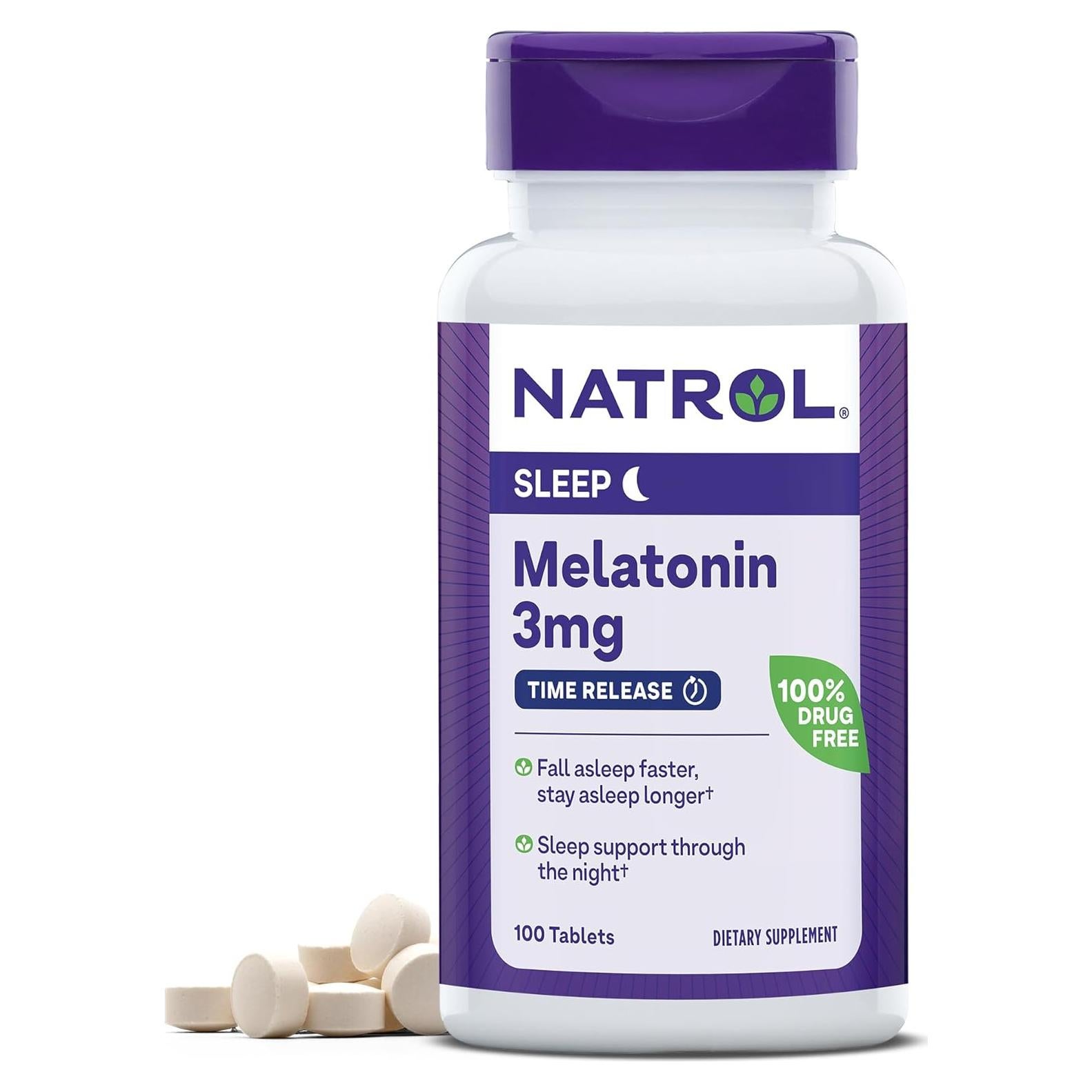 Natrol Melatonina 3 mg Liberación Prolongada 100 Tabletas