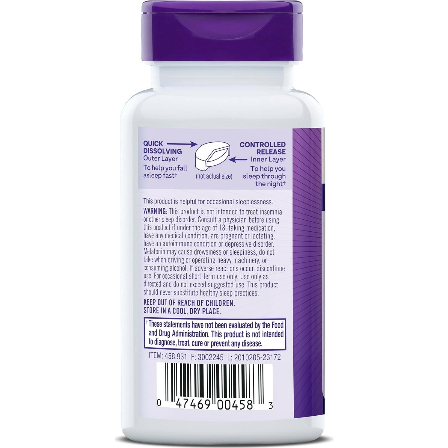 Natrol Melatonina 3 mg Liberación Prolongada 100 Tabletas