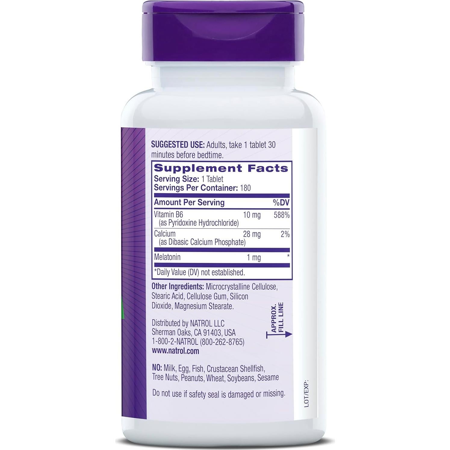 Tabletas de Melatonina Natrol 1 mg - 180 tabletas