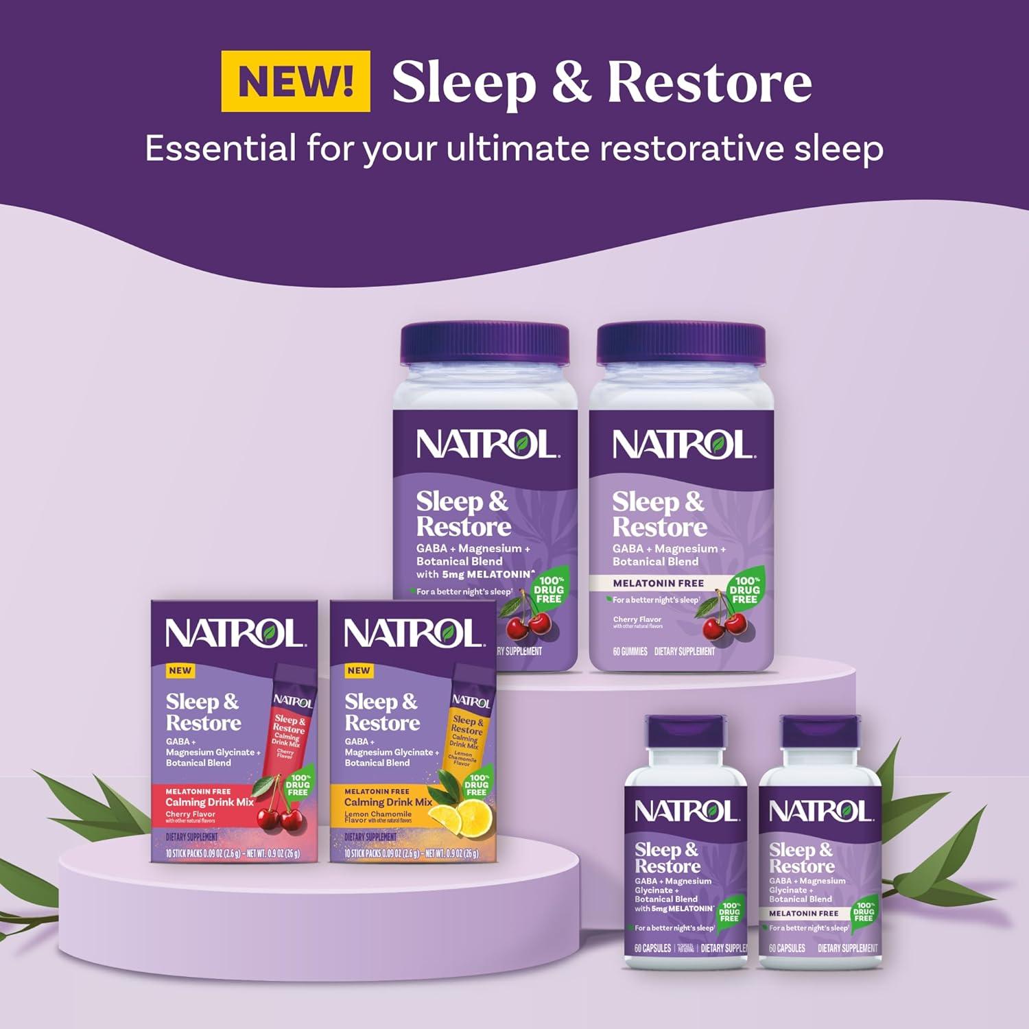 Cápsulas Natrol Sleep & Restore 100mg Glicinato de Magnesio