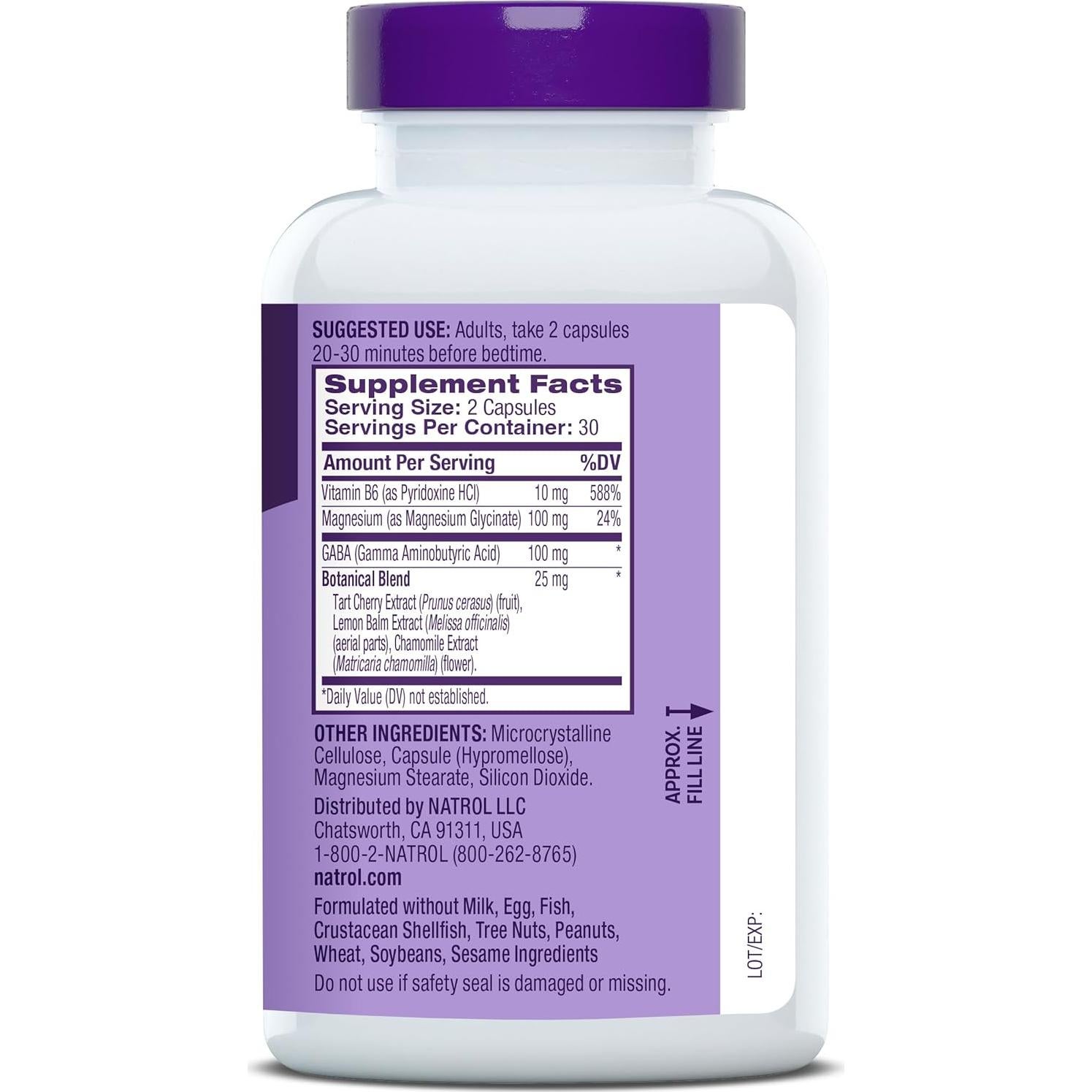 Cápsulas Natrol Sleep & Restore 100mg Glicinato de Magnesio