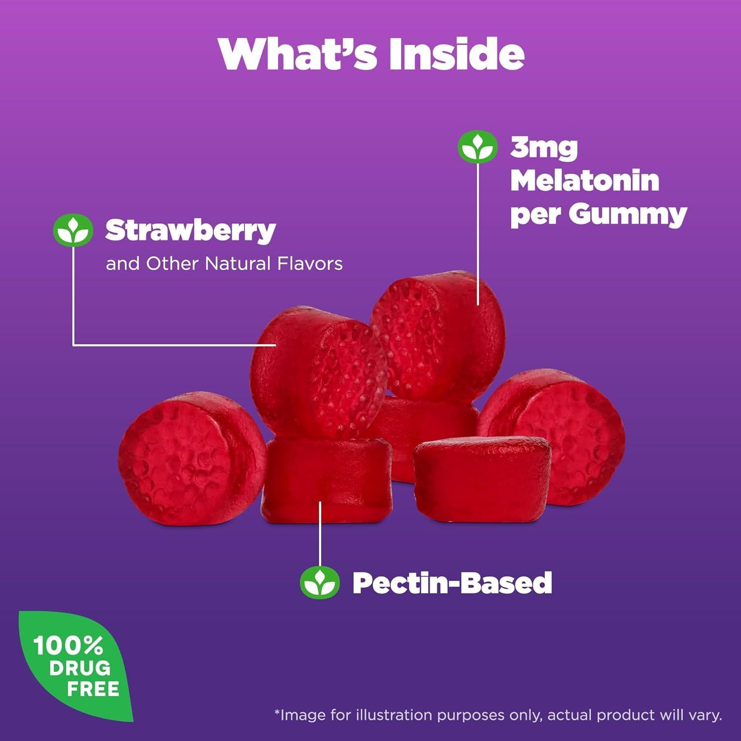 Gomitas de Melatonina Natrol 3 mg Sabor Fresa 70 Unidades