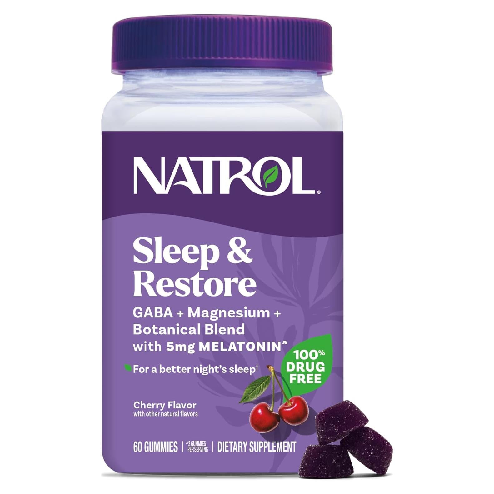 Gominolas Natrol Sueño + Restaurar 60 Unidades 5mg Melatonina