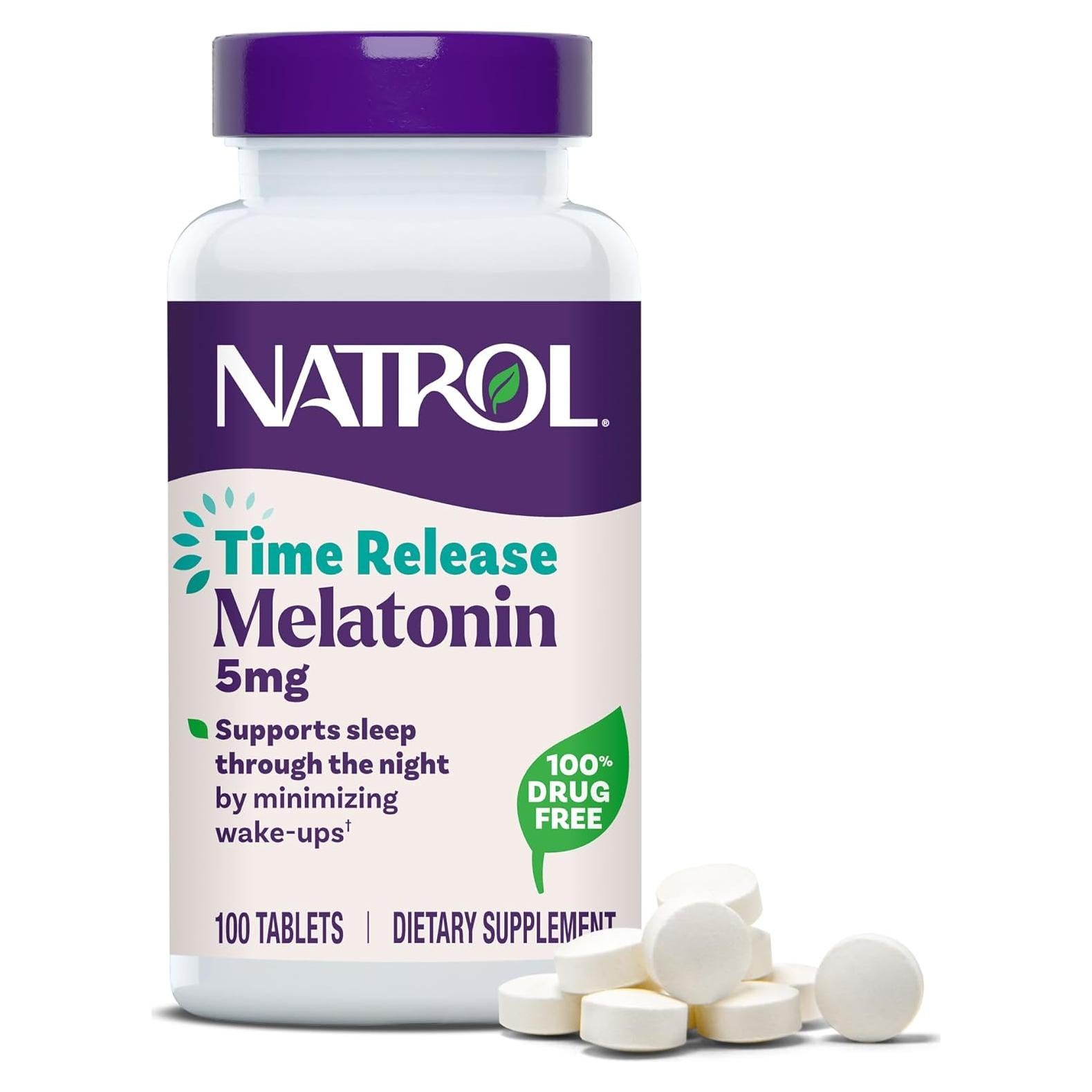 Natrol Melatonina 5 mg Liberación Prolongada 100 Tabletas