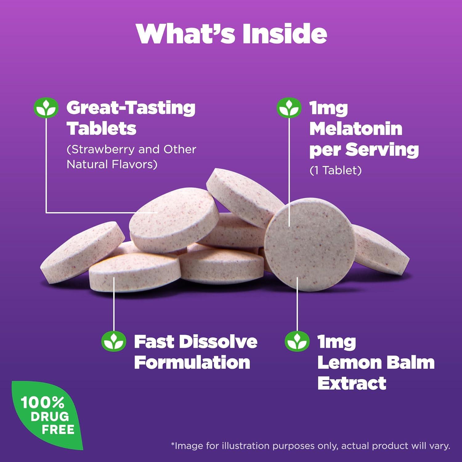 Suplemento de Melatonina Natrol Niños 1 mg Sabor Fresa 30 Tabletas