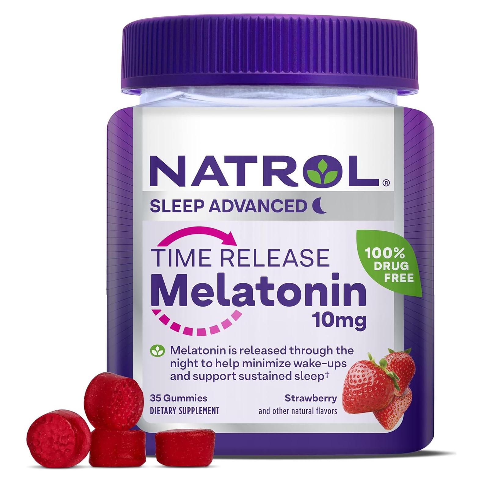 Gominolas de Melatonina Natrol 10 mg Sabor Fresa 35 Unidades
