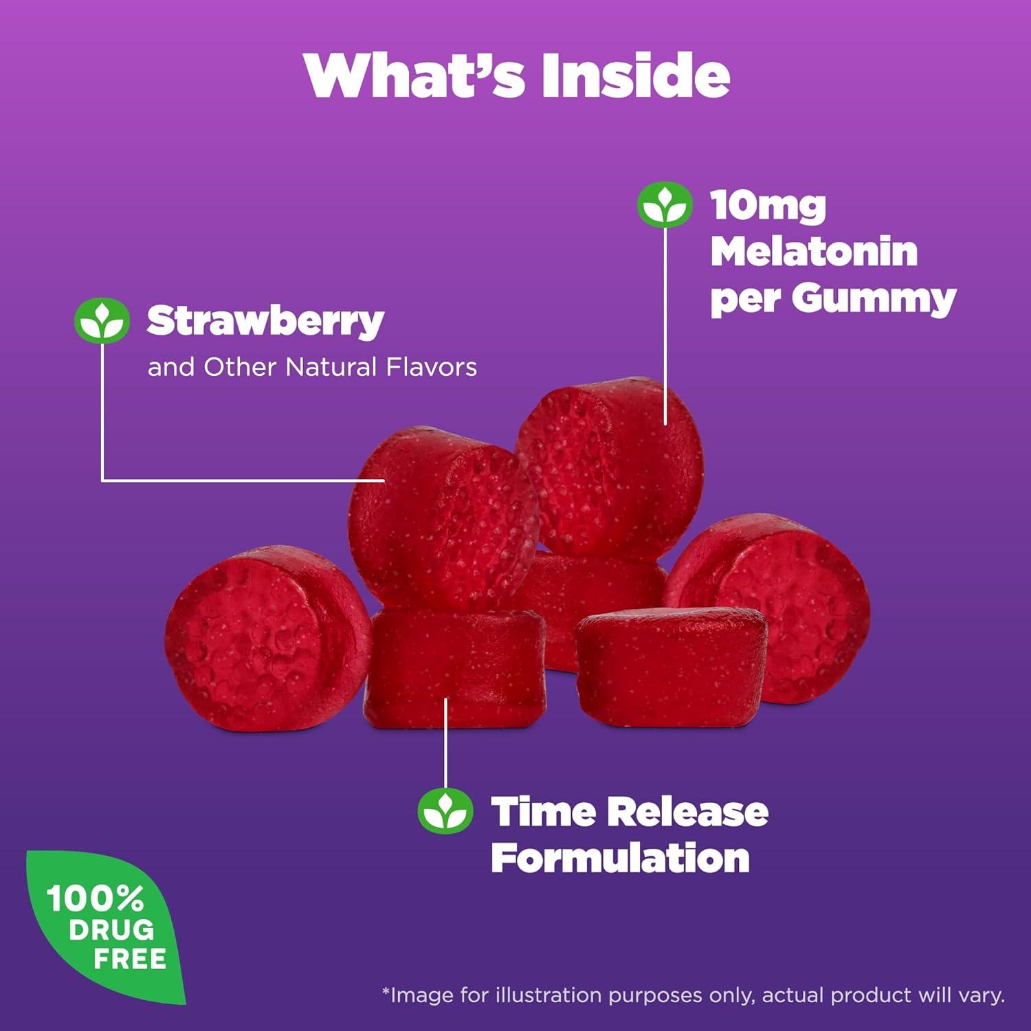 Gominolas de Melatonina Natrol 10 mg Sabor Fresa 35 Unidades