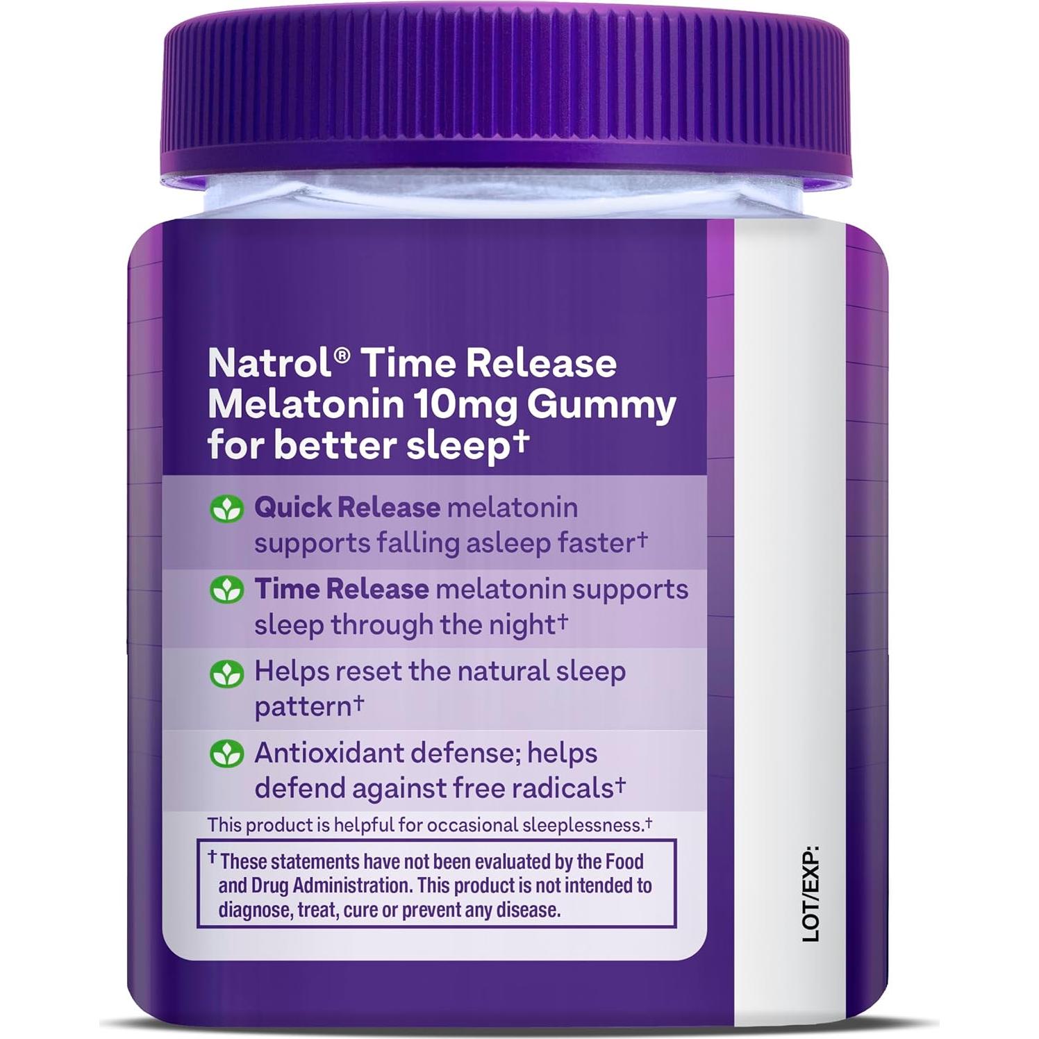 Gominolas de Melatonina Natrol 10 mg Sabor Fresa 35 Unidades