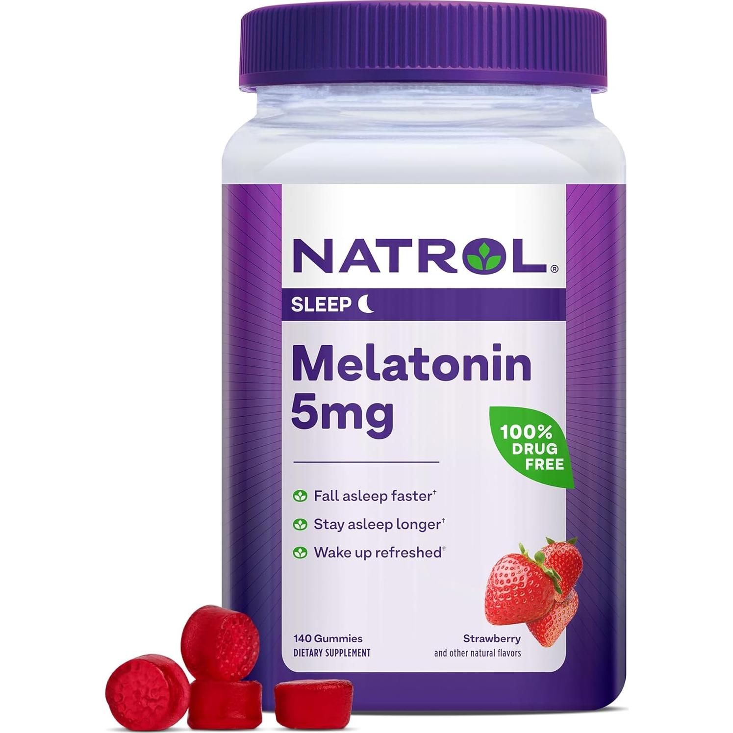 Gominolas de Melatonina Natrol 5mg Sabor Fresa 230 Unidades
