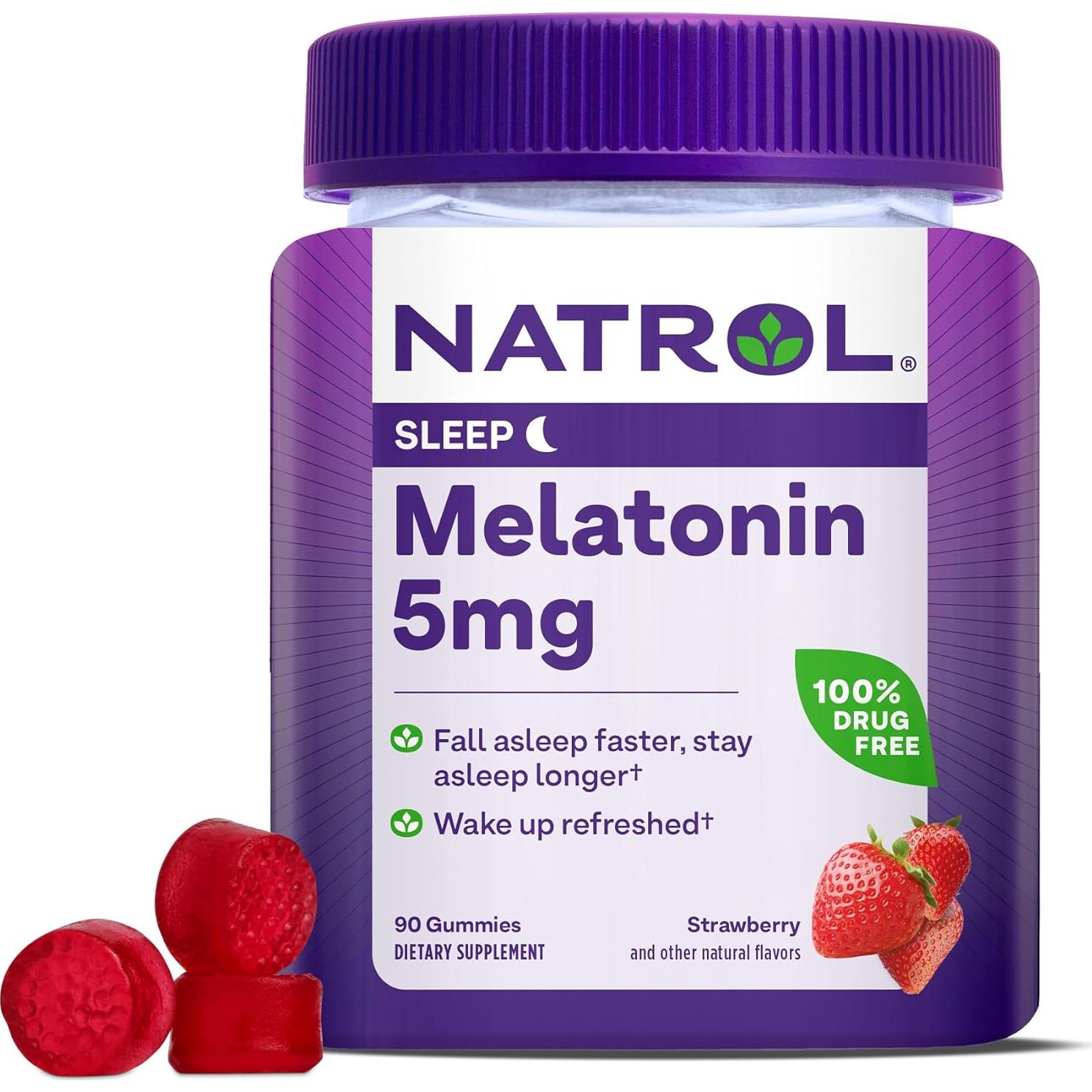 Gominolas de Melatonina Natrol 5mg Sabor Fresa 230 Unidades