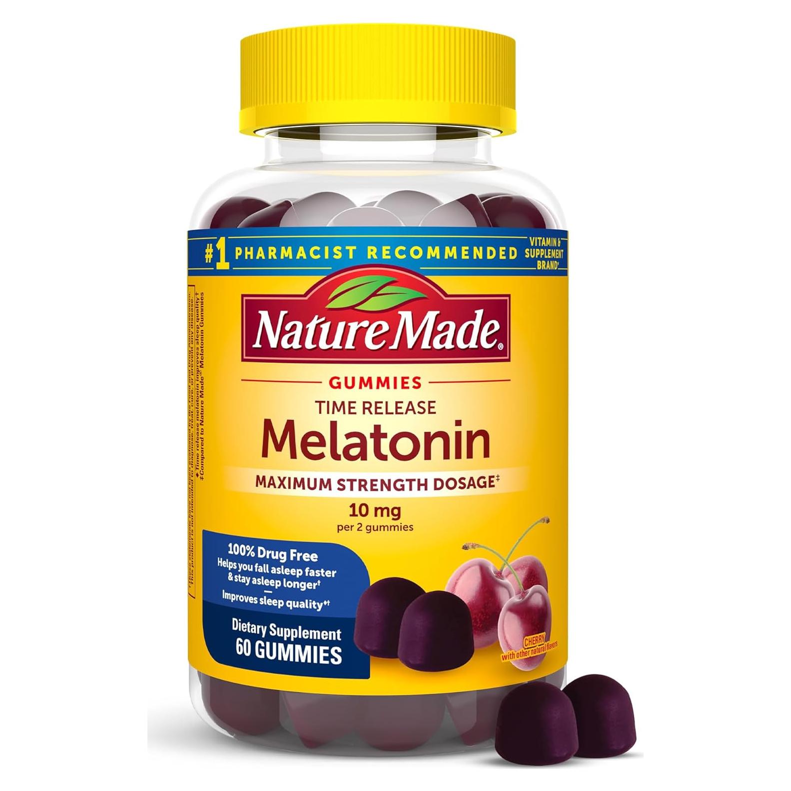 Gominolas de Melatonina Nature Made 10mg Liberación Prolongada 60u