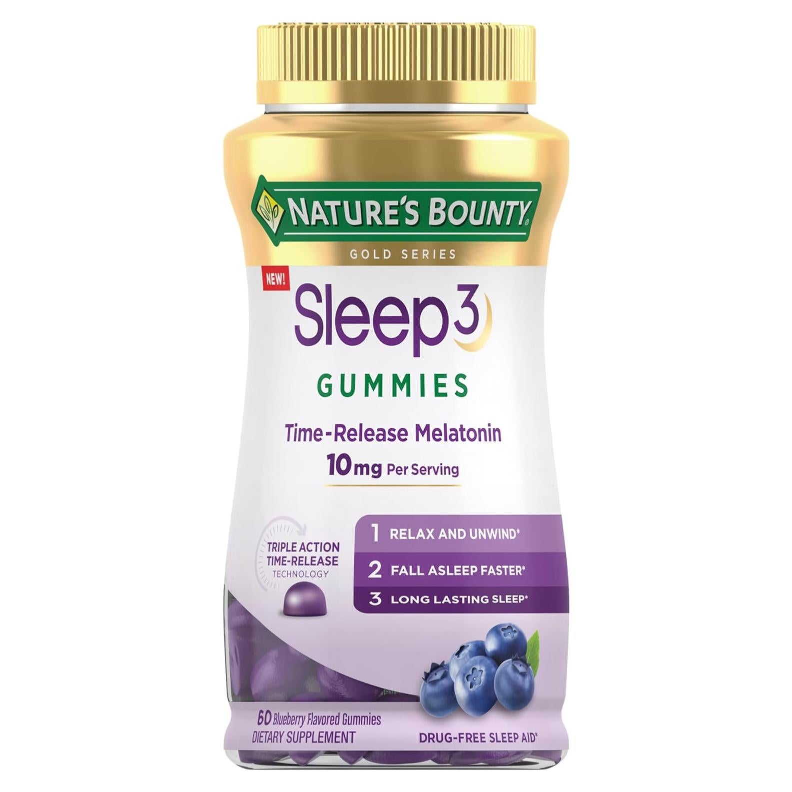 Gomitas para Dormir Nature's Bounty Sleep3 10mg 60 unidades