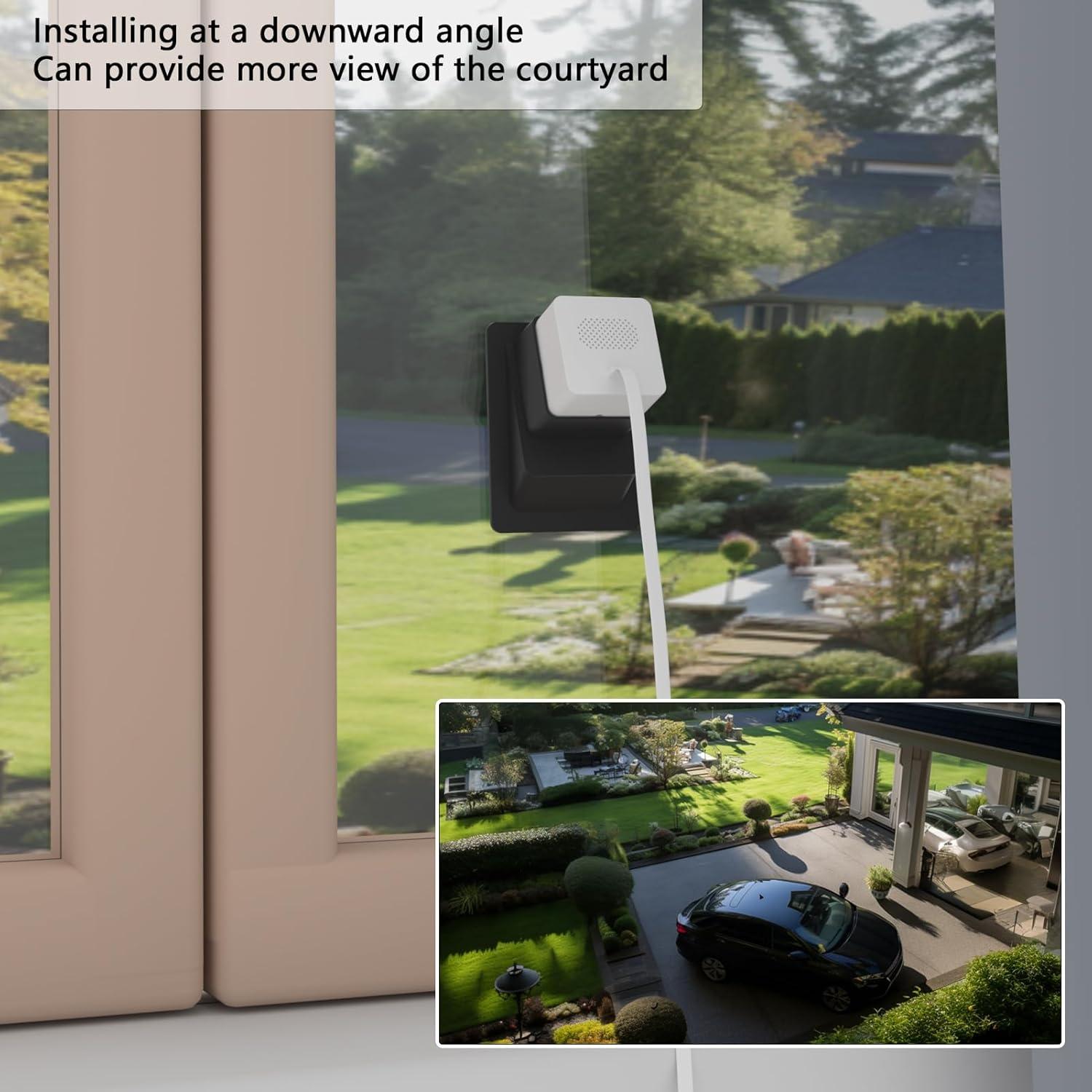 Soporte de Ventana Angulado Teccle para Wyze Cam OG - 20 Grados (2 Pack)