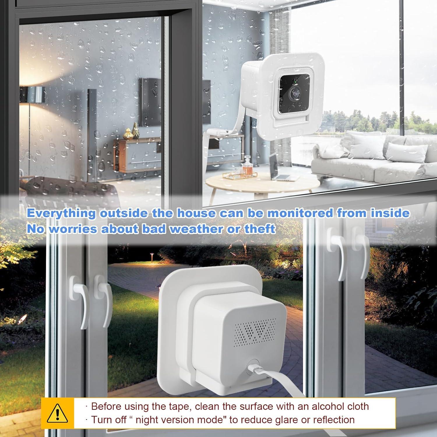 Soporte Adhesivo para Ventana Wyze Cam V4/V3 - 2 Paquete Blanco