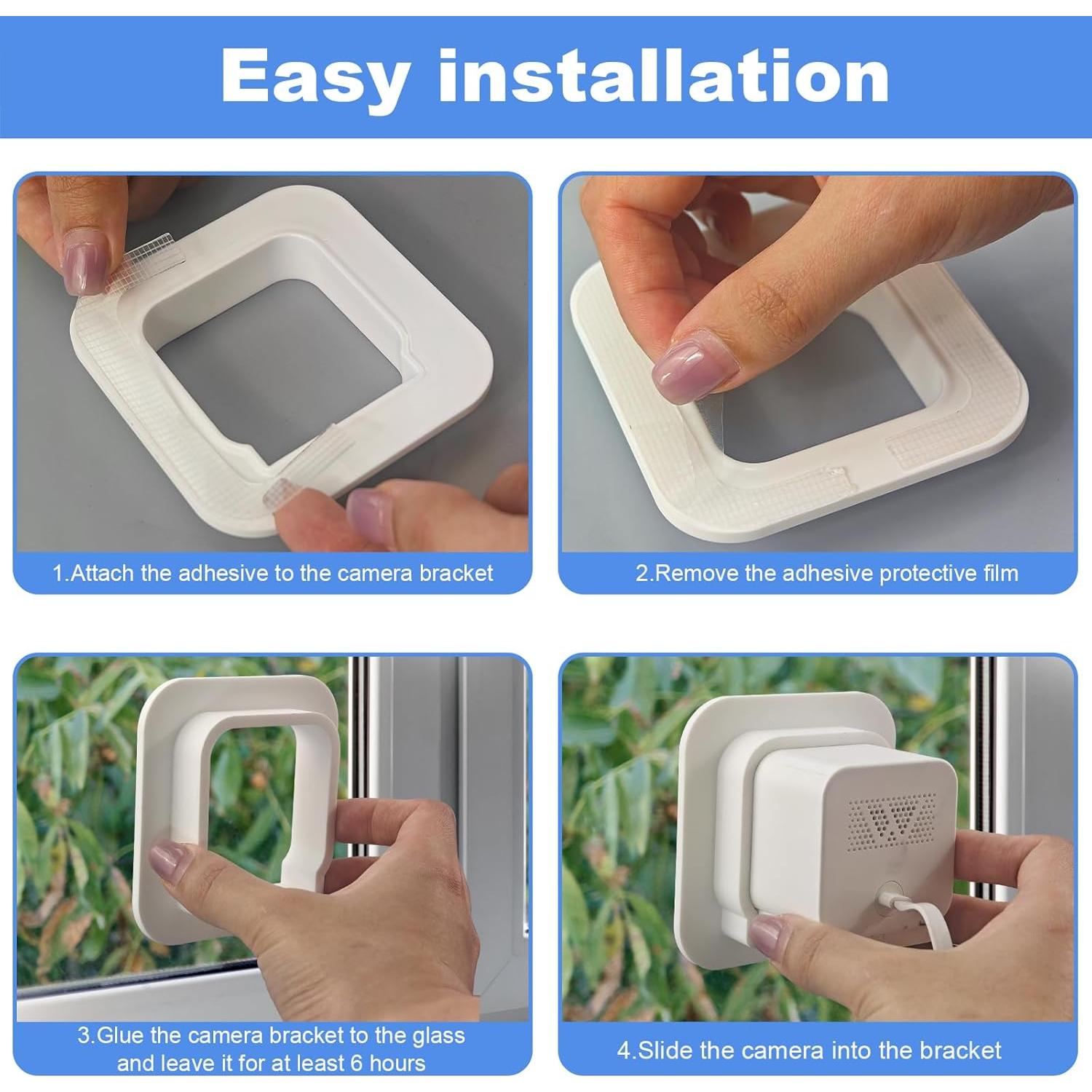 Soporte Adhesivo para Ventana Wyze Cam V4/V3 - 2 Paquete Blanco