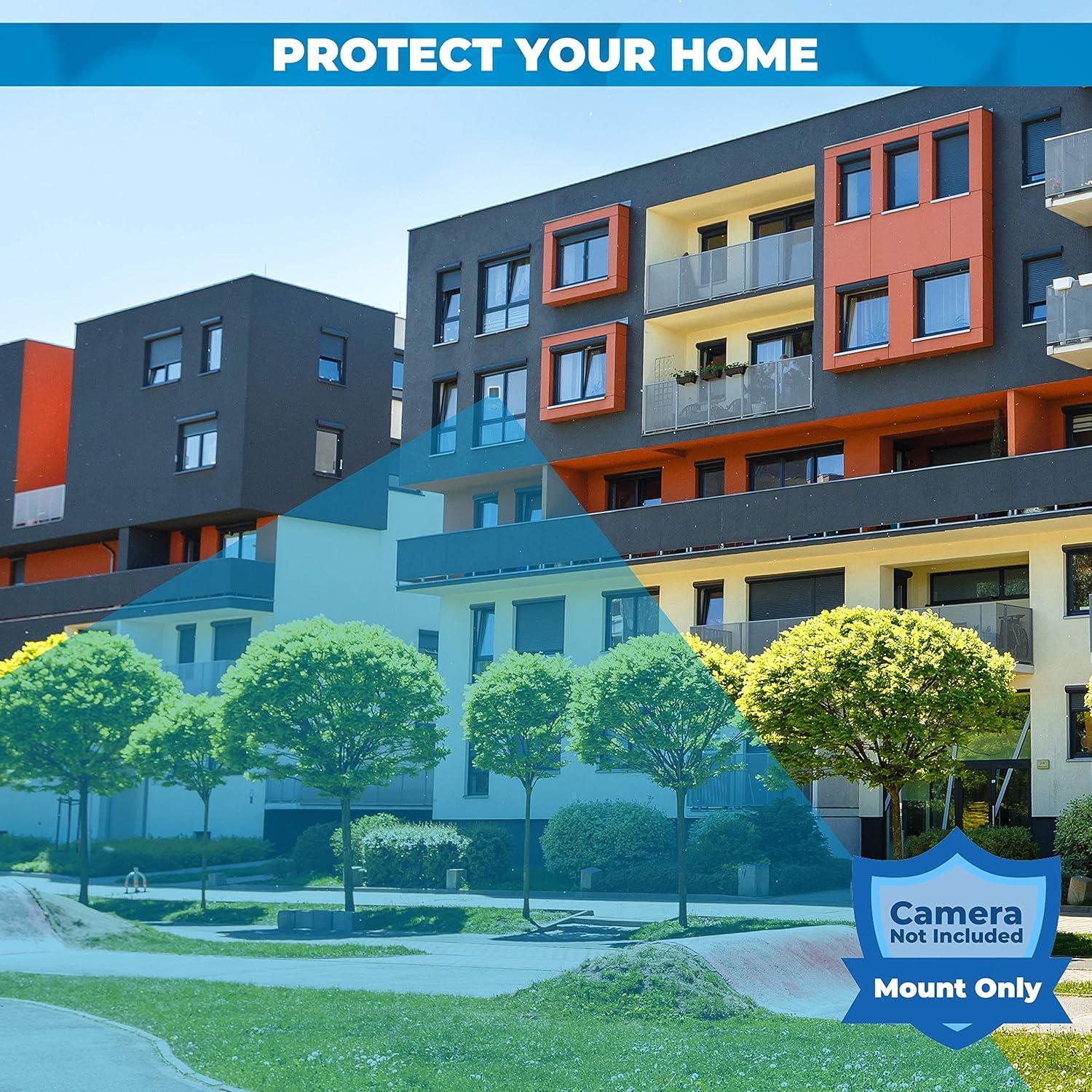 v3 Wyze Compatible Secure Suction Mount (Camera Not Included) – Bracket Shelf with Dual Suction Cups Allows 360 Swivel – Affixes to Window Glass, Mirror, and Smooth Surfaces by Arthon (v3, 1 Mount)