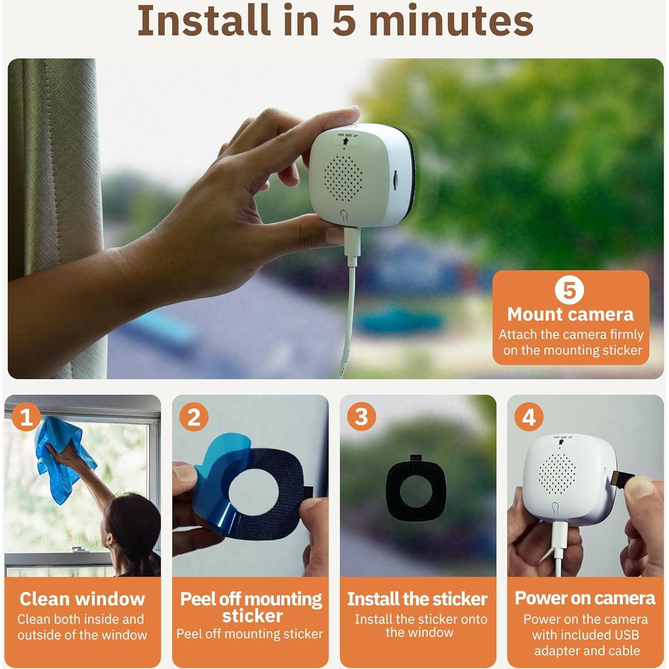 Cámara de Seguridad WiFi 2K Girafit con Visión Nocturna 3MP