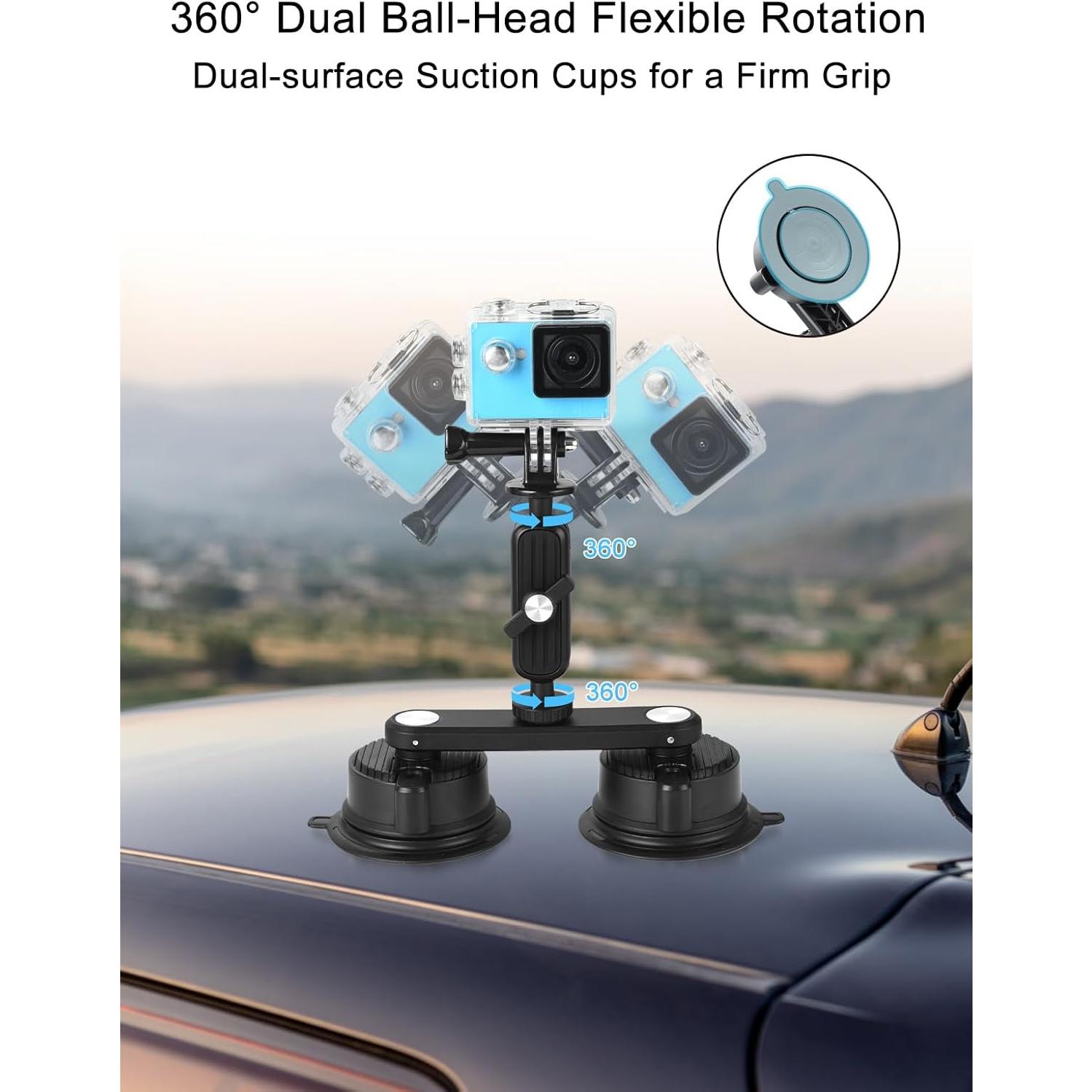 Soporte de Ventosa UTEBIT para GoPro y Teléfono Móvil