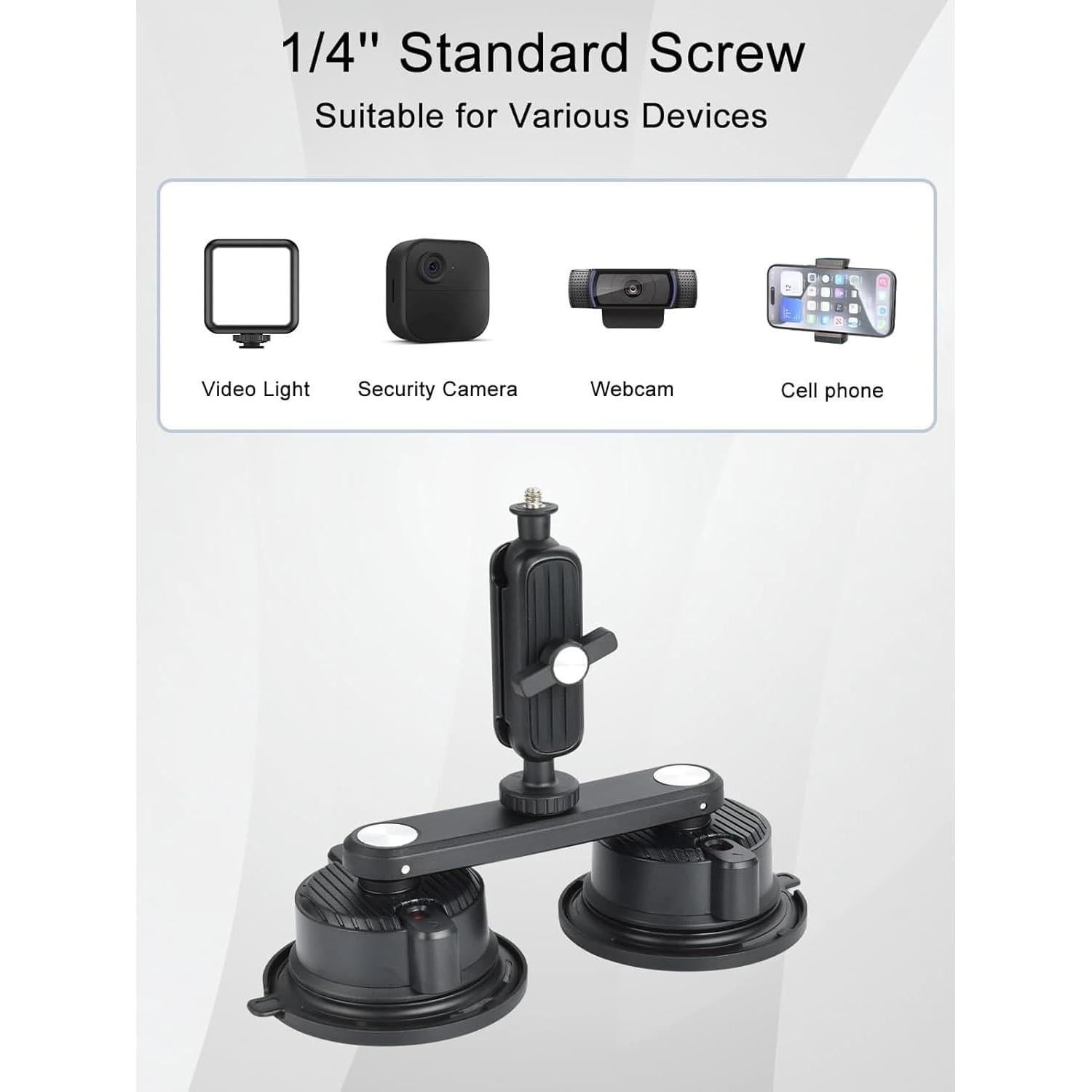 Soporte de Ventosa UTEBIT para GoPro y Teléfono Móvil