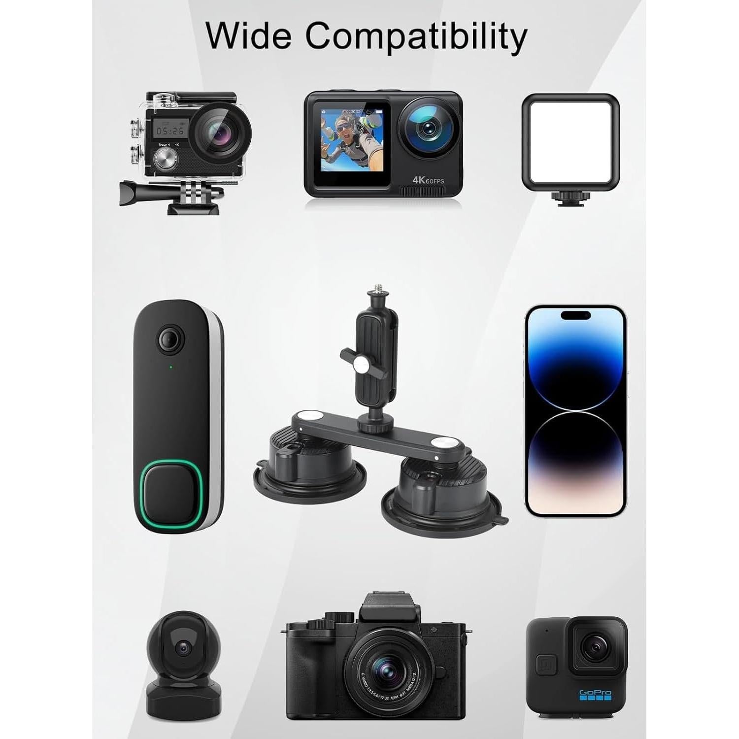 Soporte de Ventosa UTEBIT para GoPro y Teléfono Móvil