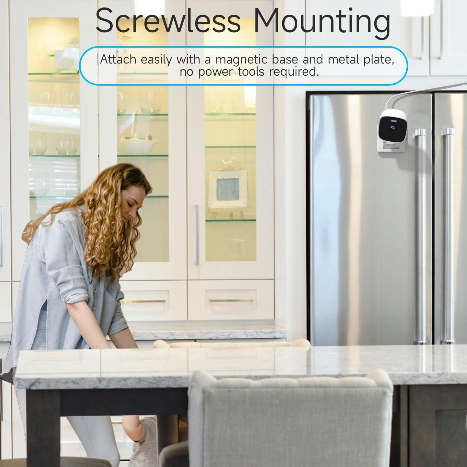 Cámaras de Seguridad Interior Rraycom T1, 4MP, Wifi, 2 Unidades