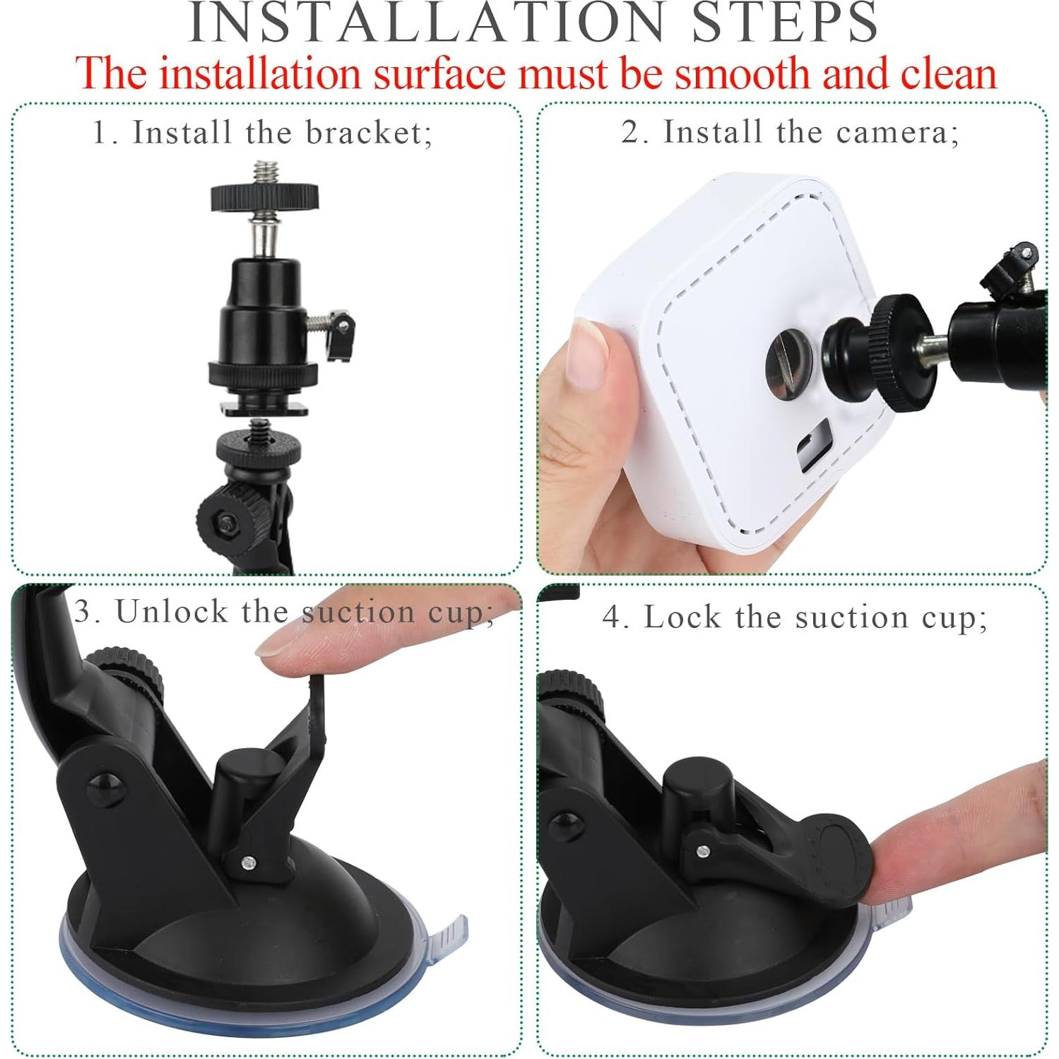 Soporte de Ventana para Cámara Blink Outdoor 4/3/Mini - Sin Taladrar