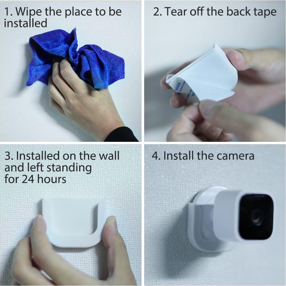 Soportes de Pared para Cámara Blink Mini - 2 Unidades, Adhesivo Fuerte