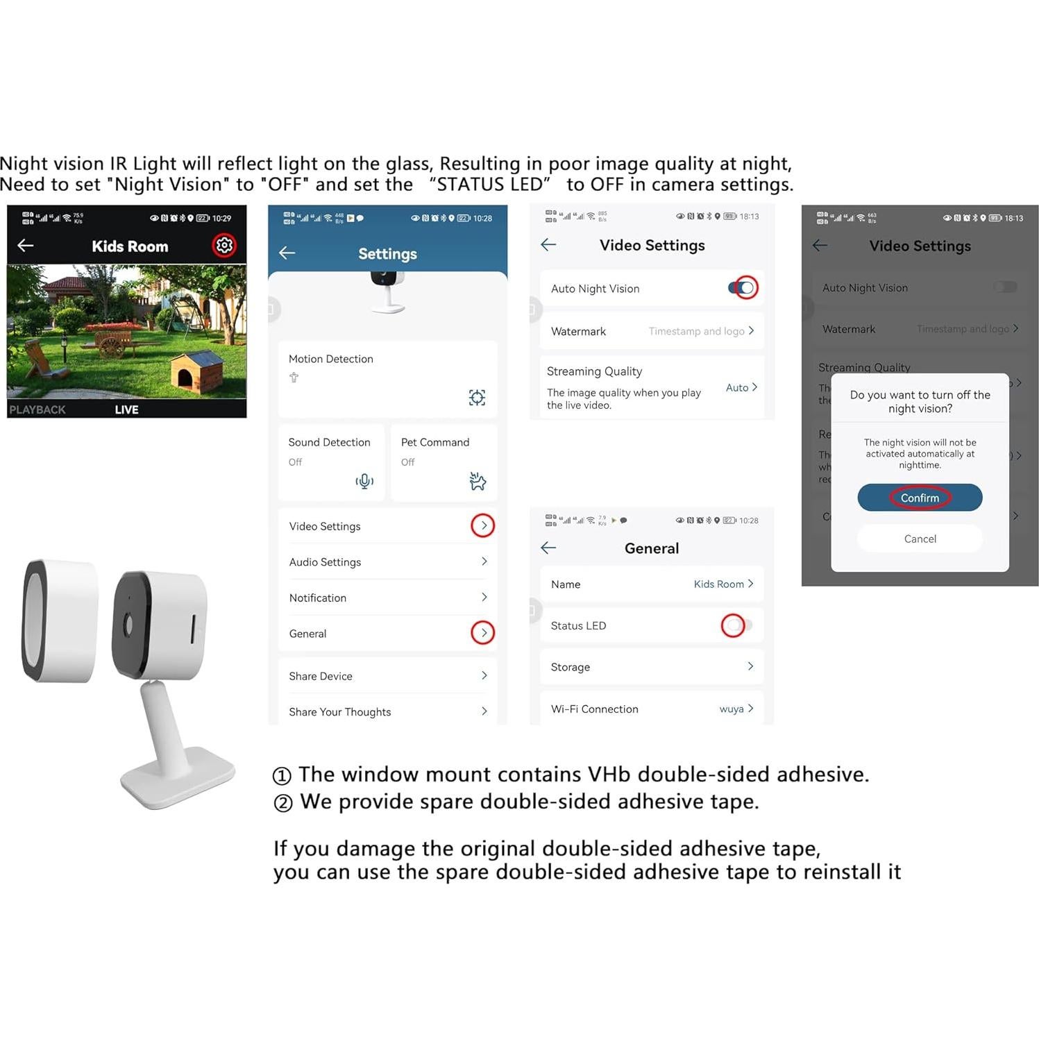 Soportes de Ventana Zwolf para Eufy Security C120 C24 - Paquete de 2