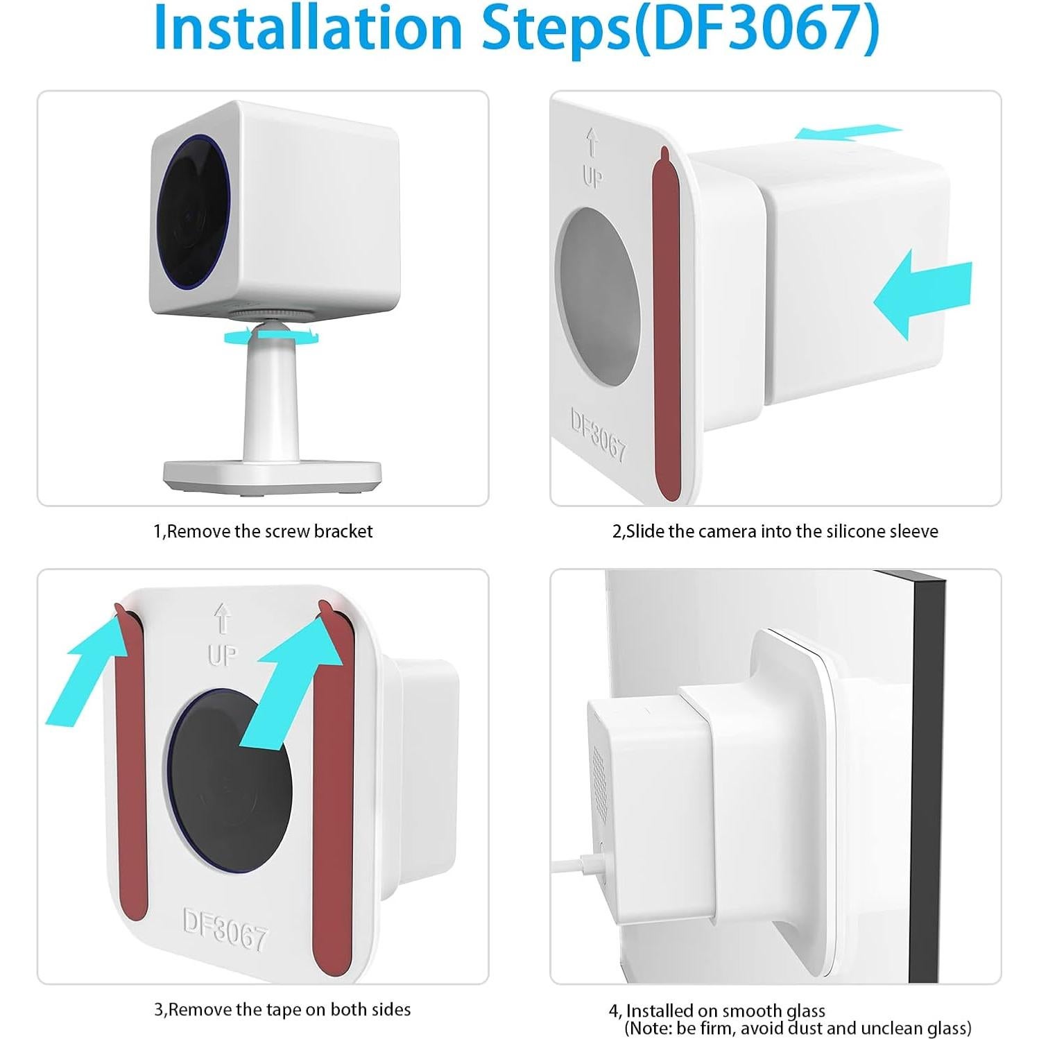 Soporte de Ventana HOLACA para Wyze Cam OG - 2 Paquete Blanco