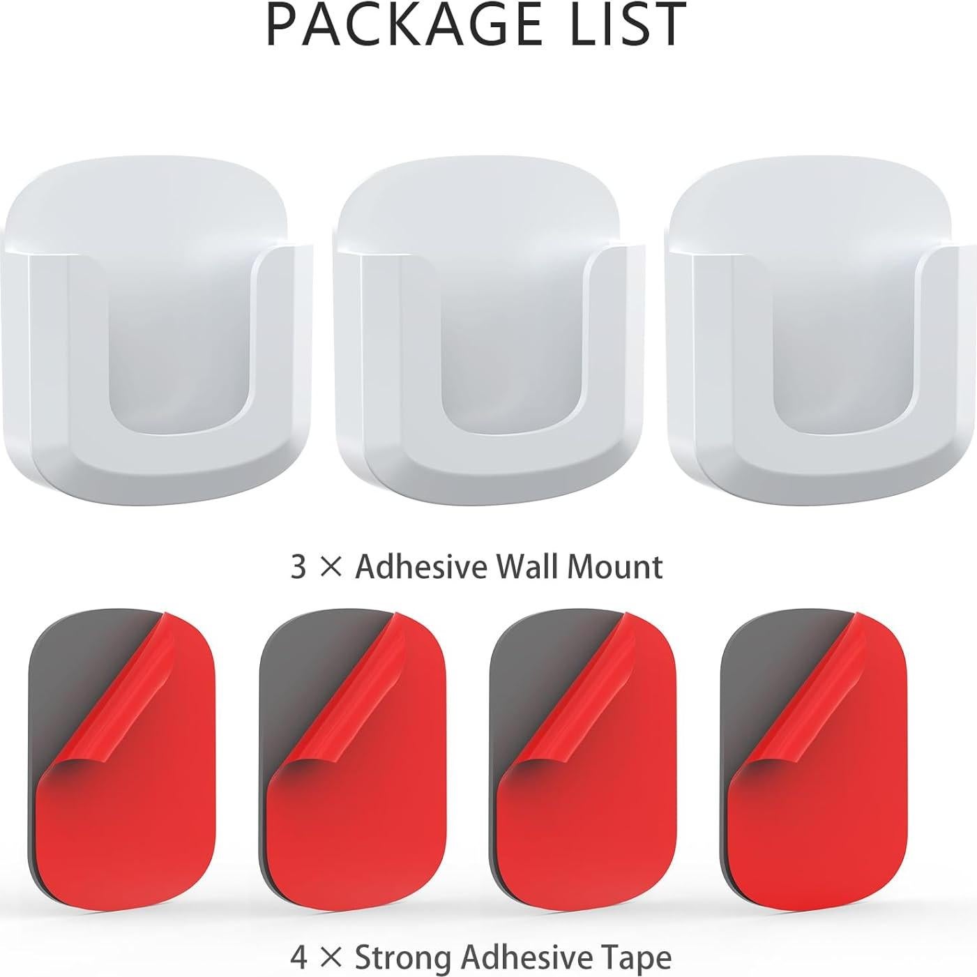 Paquete de 3 Soportes Adhesivos para Cámara Ring Interior