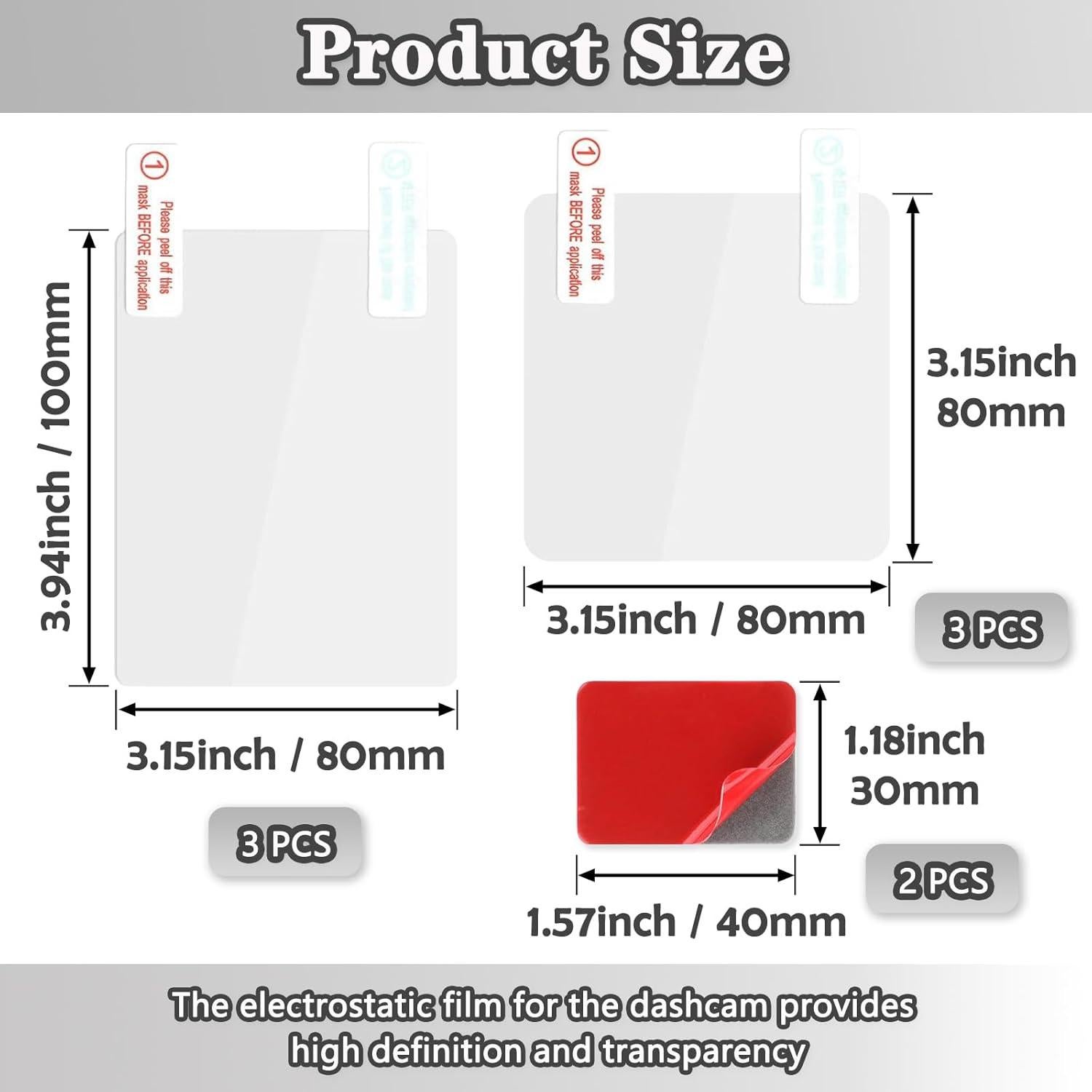 Película Electrostática para Cámara de Tablero Mecefeno - 6 Piezas