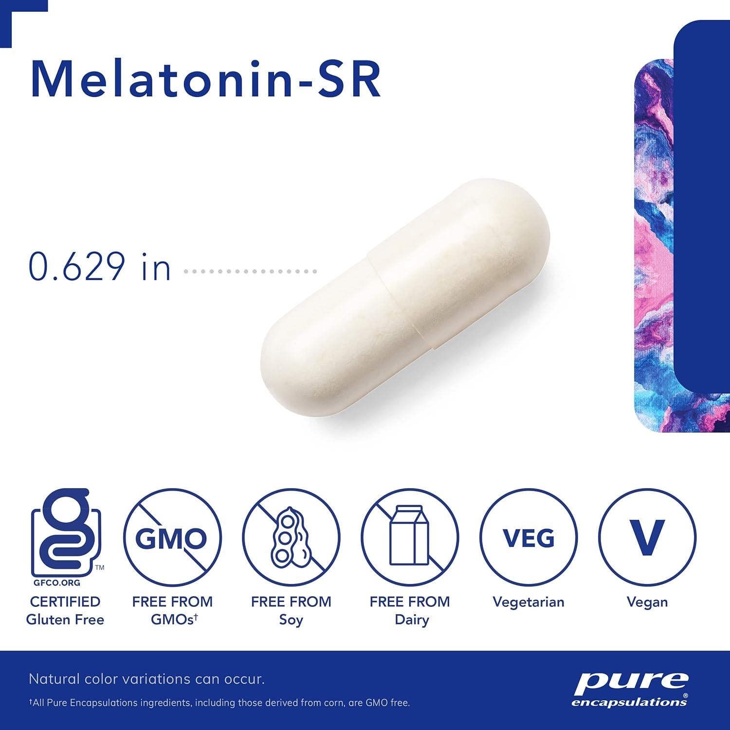 Melatonina-SR Pure Encapsulations 60 Cápsulas - Sueño Reparador