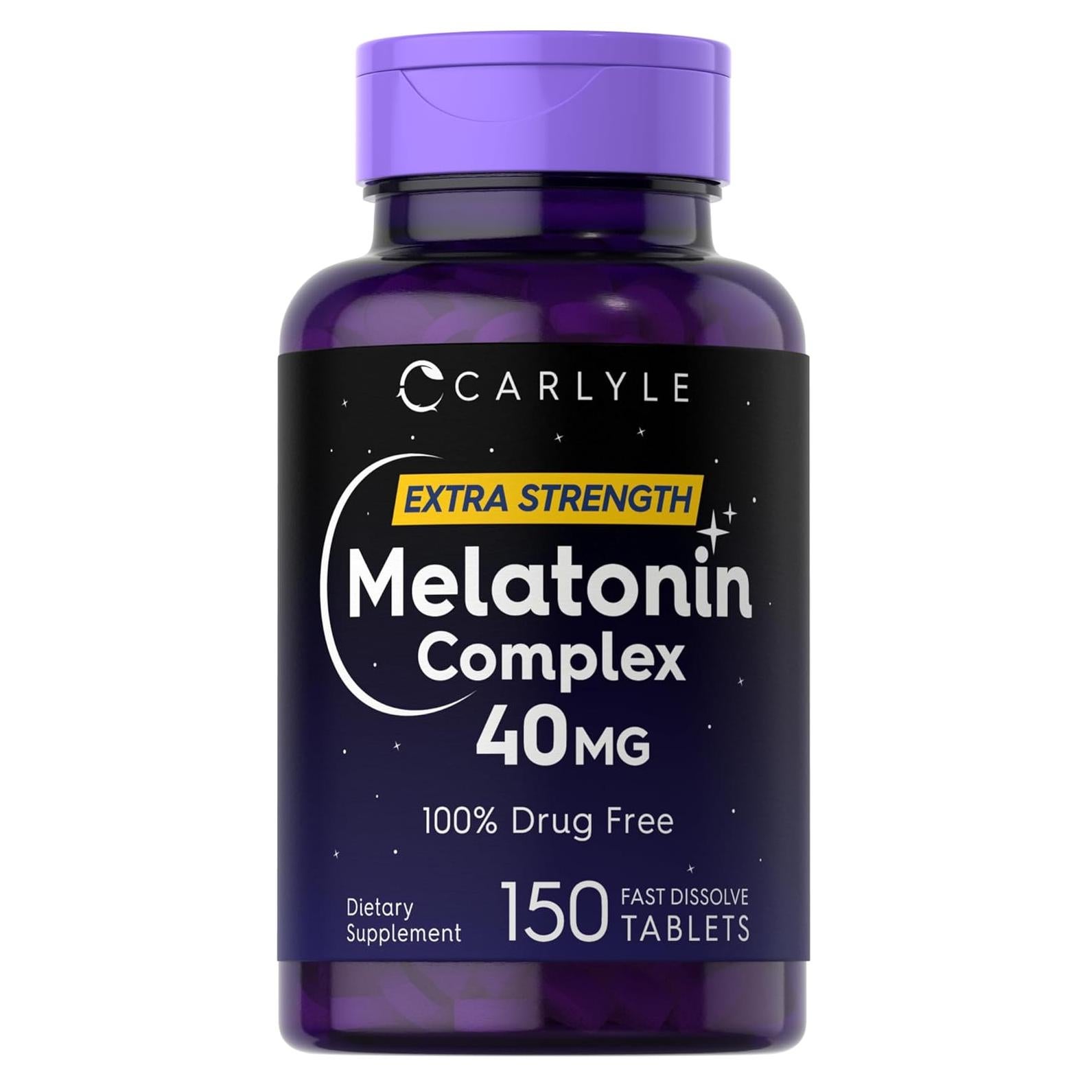 Complejo de Melatonina Carlyle 40mg con Ashwagandha 150 Tabletas