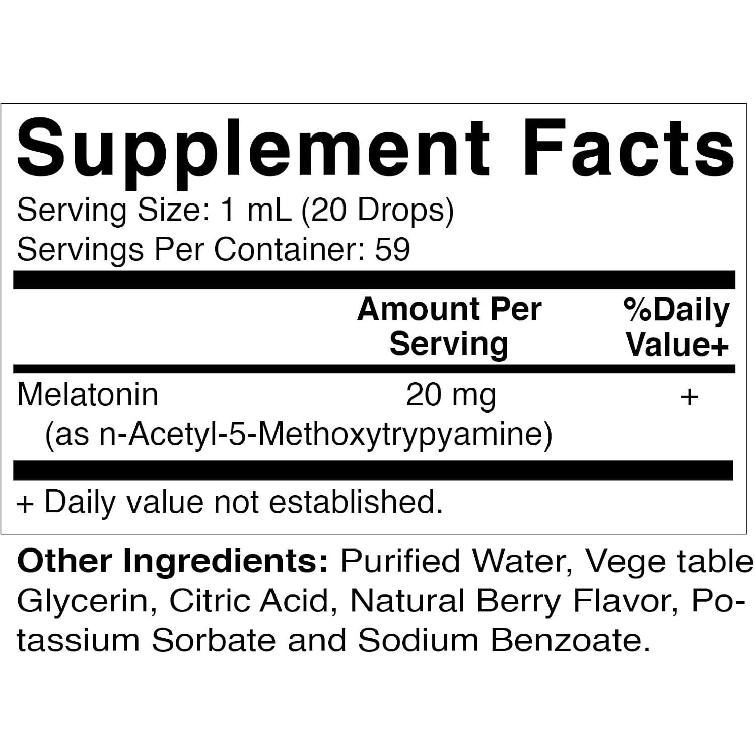 Gotas Líquidas de Melatonina 20mg Vitamatic - Paquete de 2
